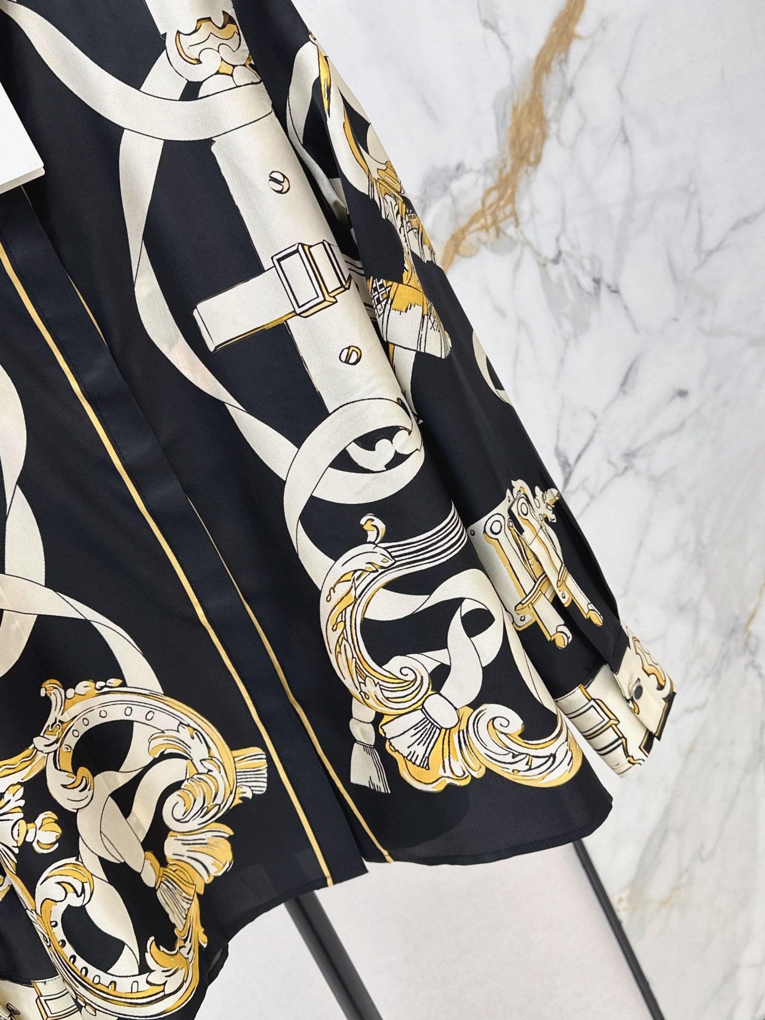 Printed Silk Shirt & Trousers Set