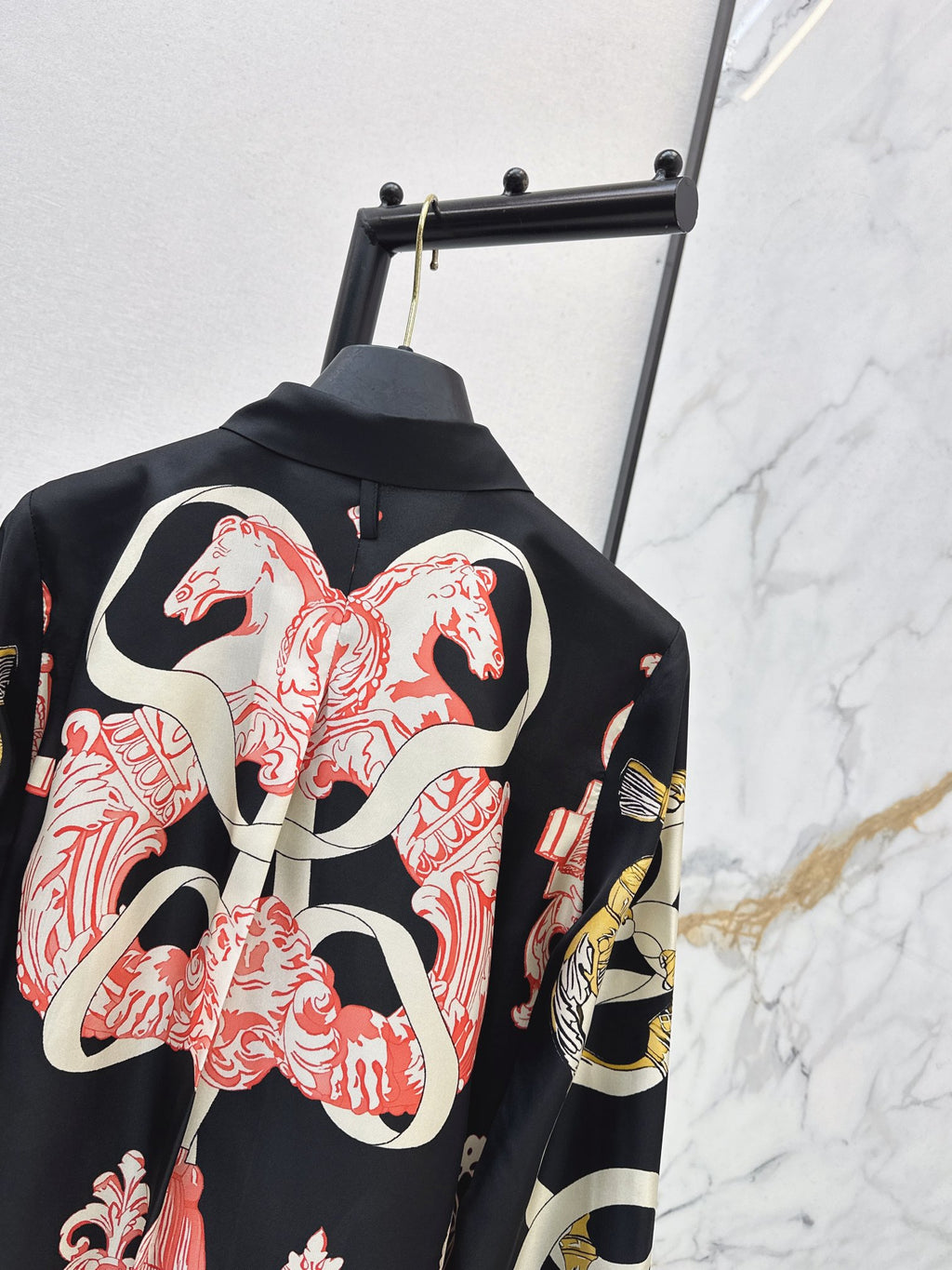 Printed Silk Shirt & Trousers Set