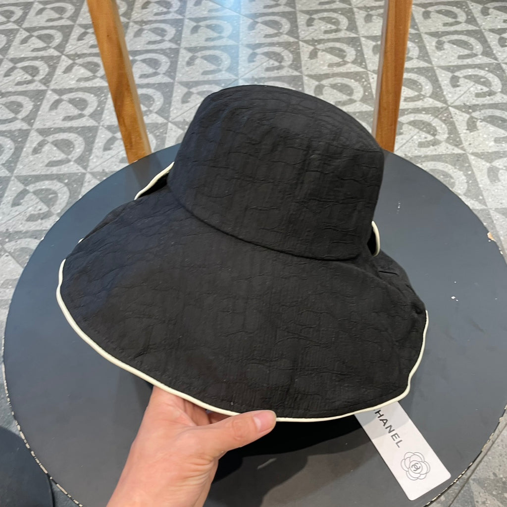 Wide Brim Hat with Elegant Bow Detail