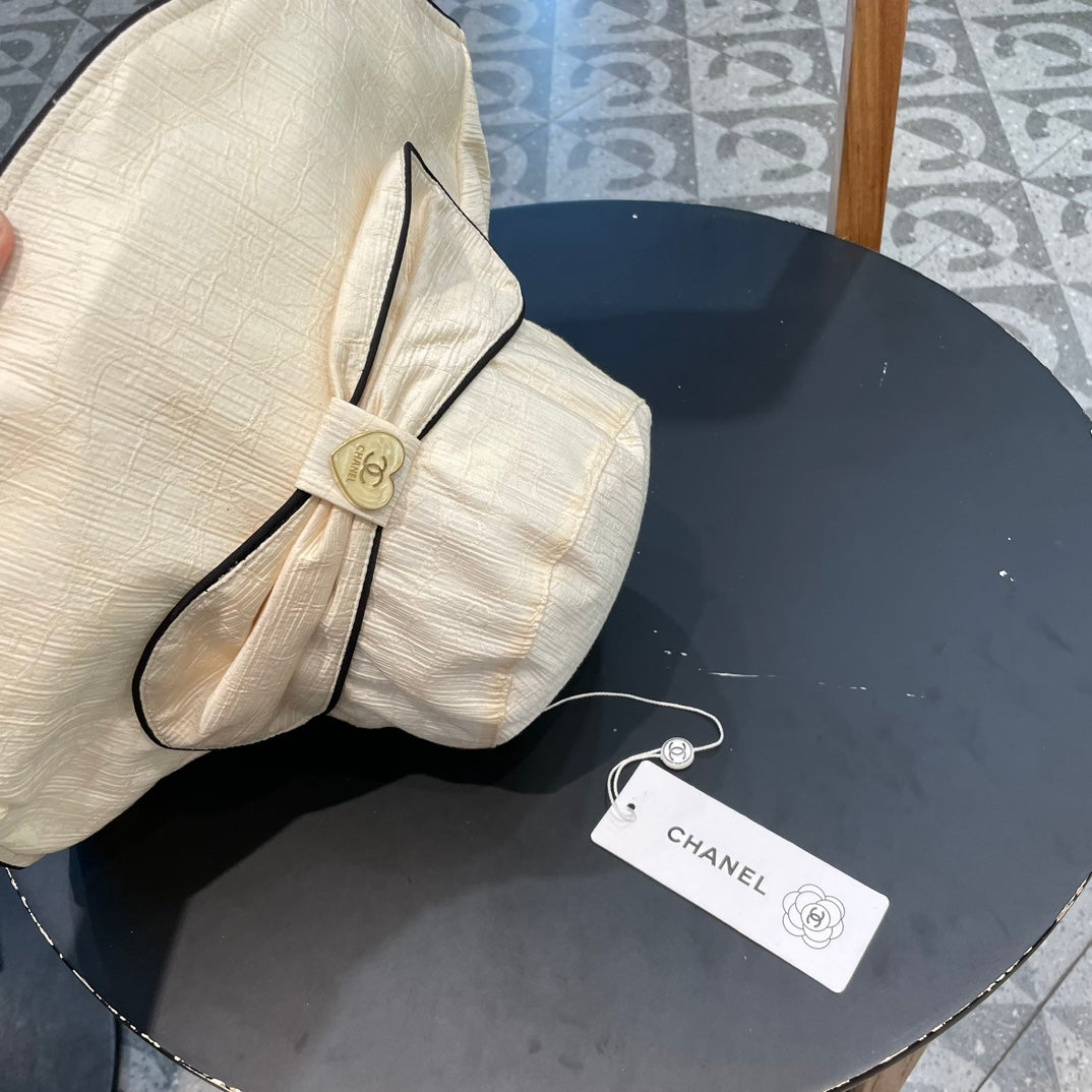 Wide Brim Hat with Elegant Bow Detail