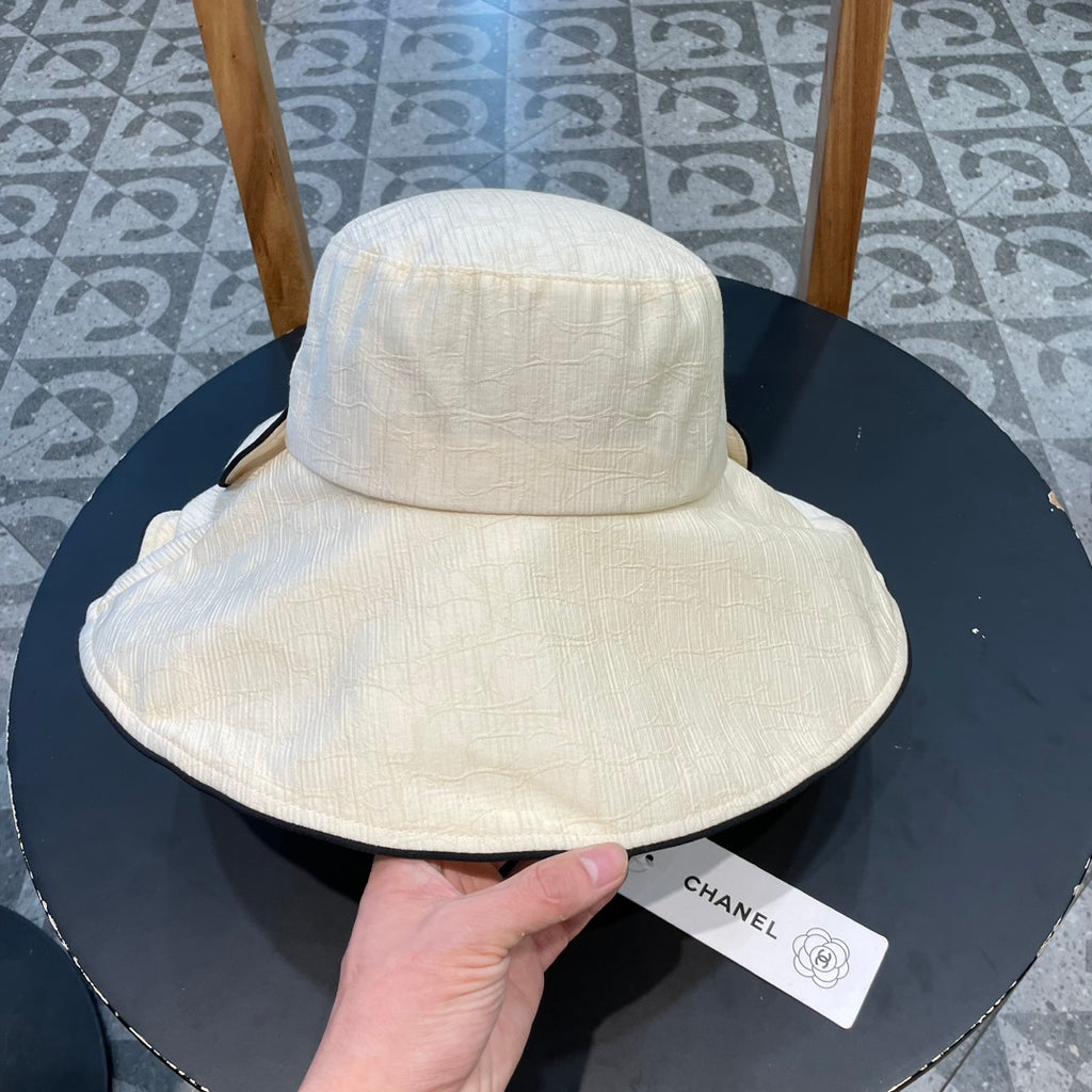 Wide Brim Hat with Elegant Bow Detail