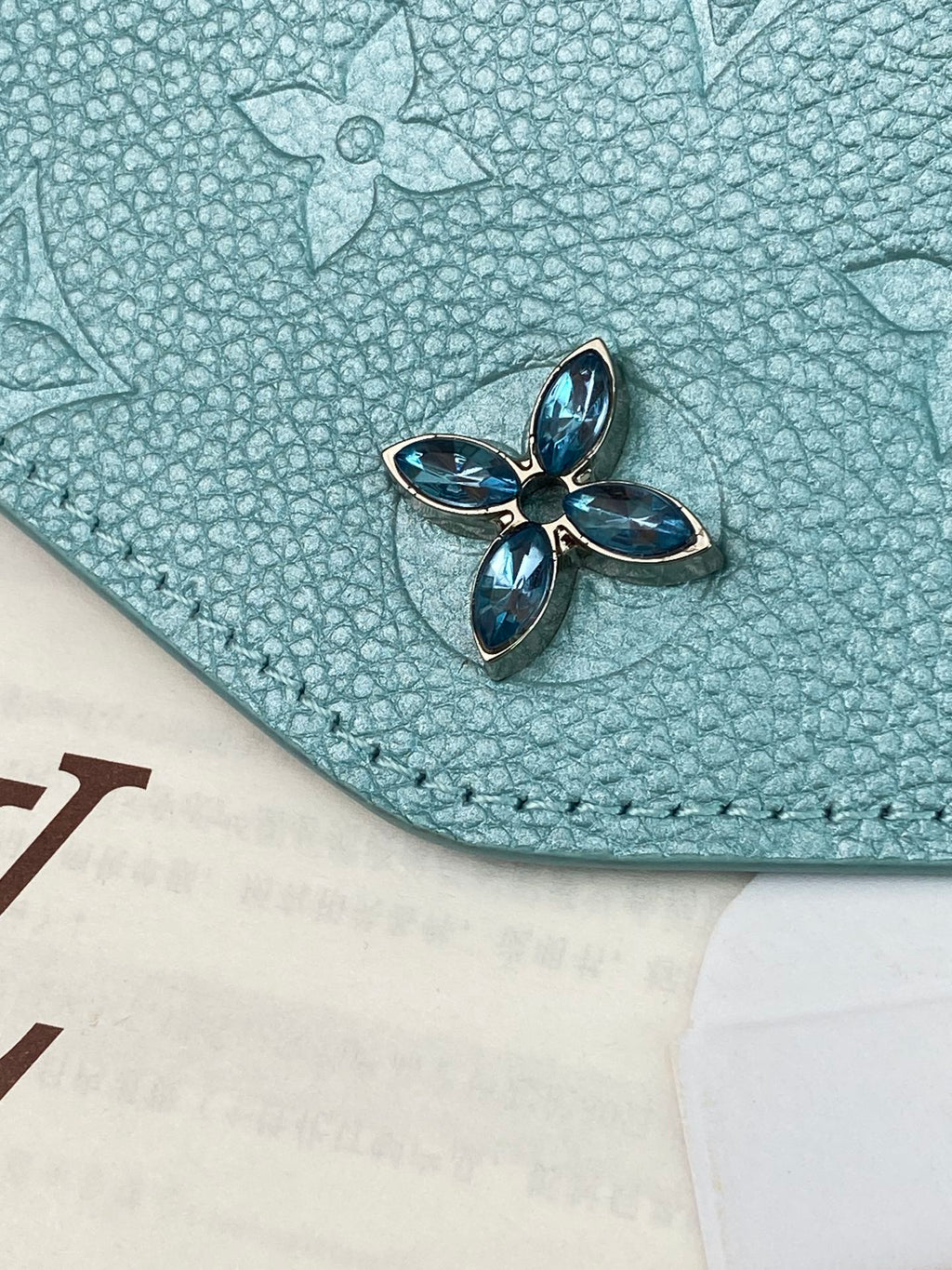 Sarah Wallet – Monogram Empreinte Leather (Blue)