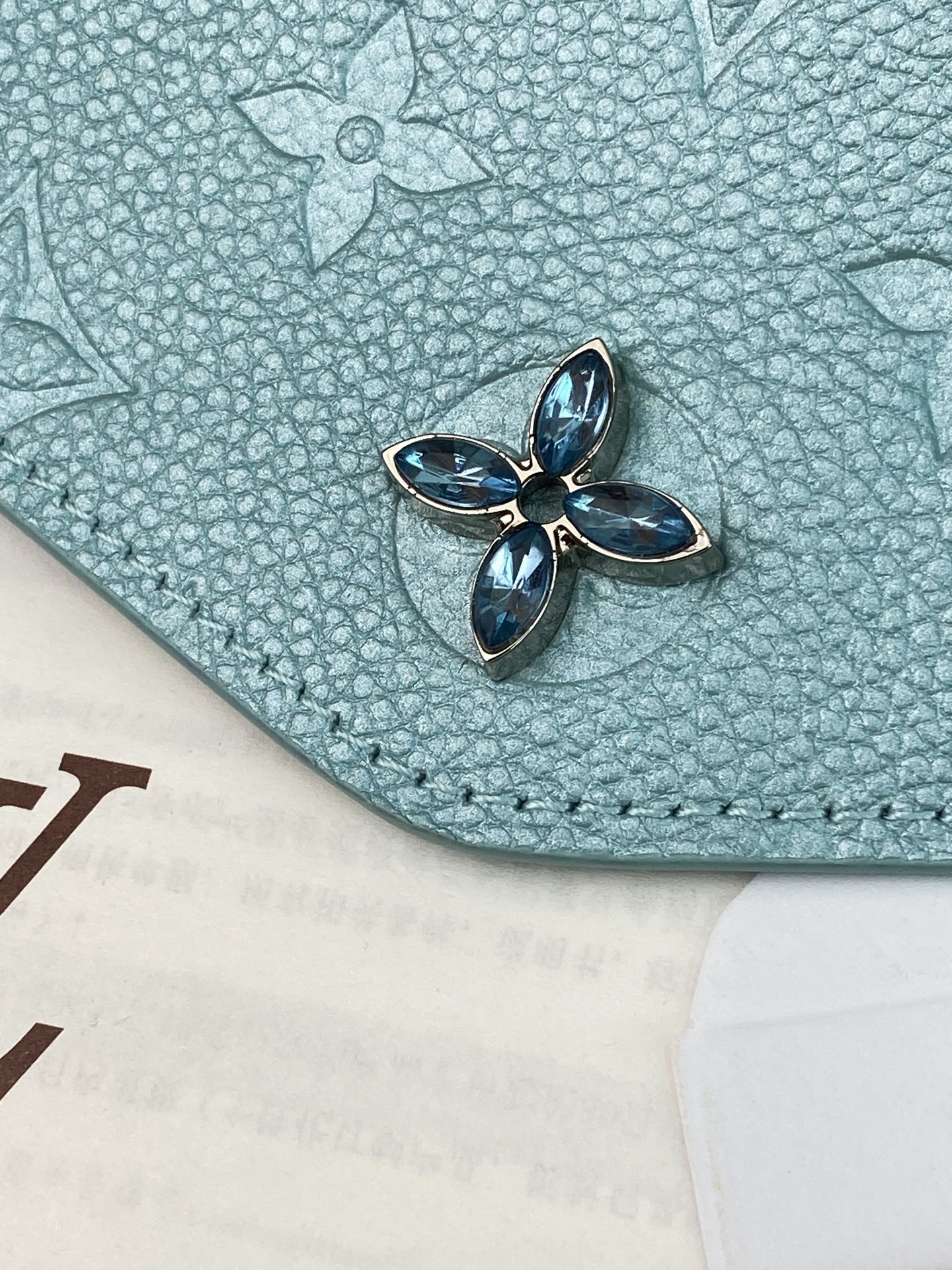 Sarah Wallet – Monogram Empreinte Leather (Blue)