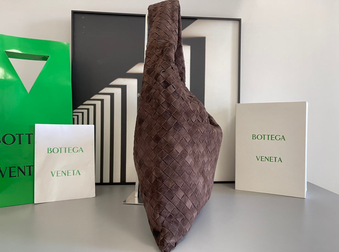 Woven Leather Oversized Hobo Shoulder Bag