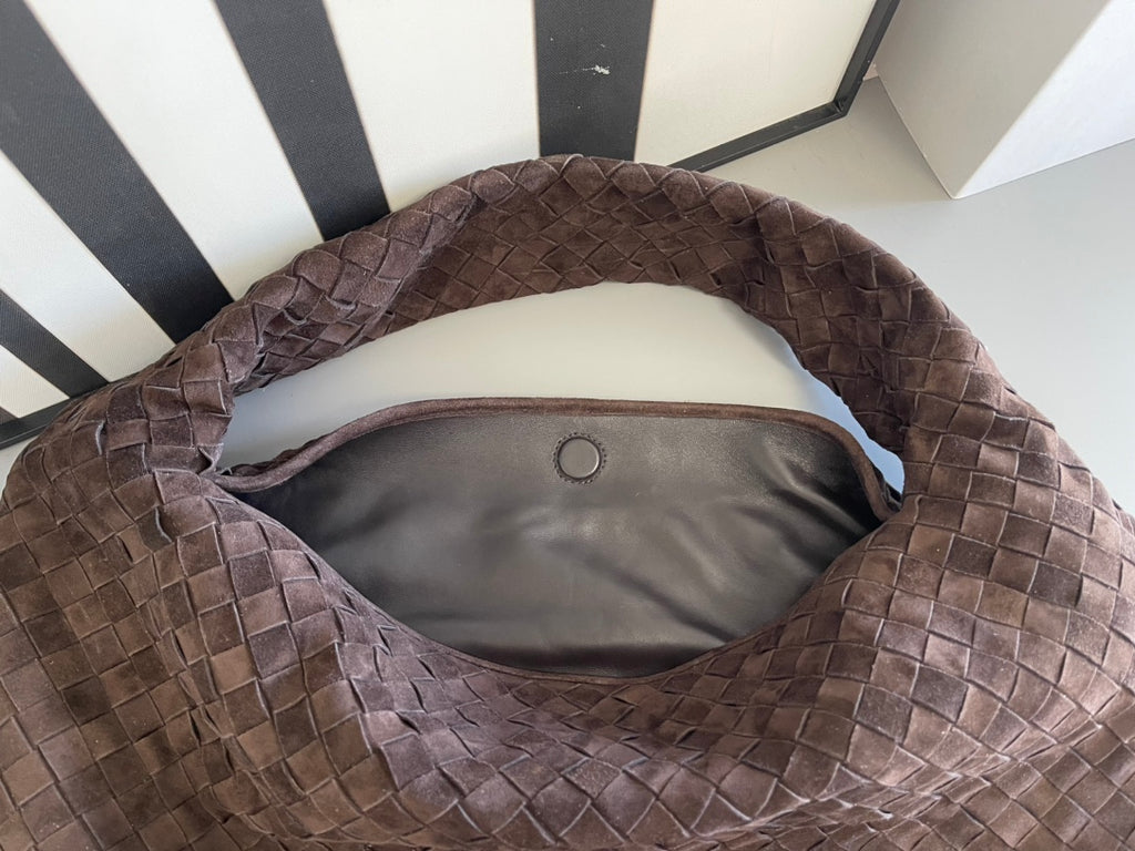 Woven Leather Oversized Hobo Shoulder Bag