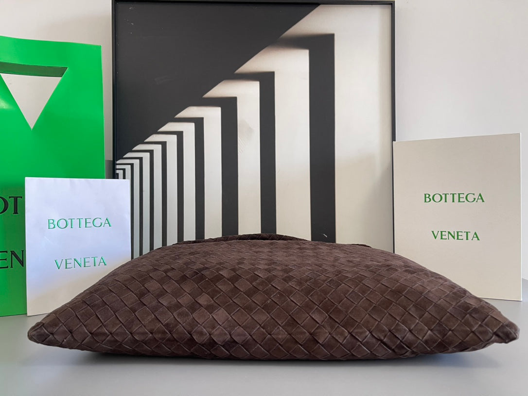 Woven Leather Oversized Hobo Shoulder Bag