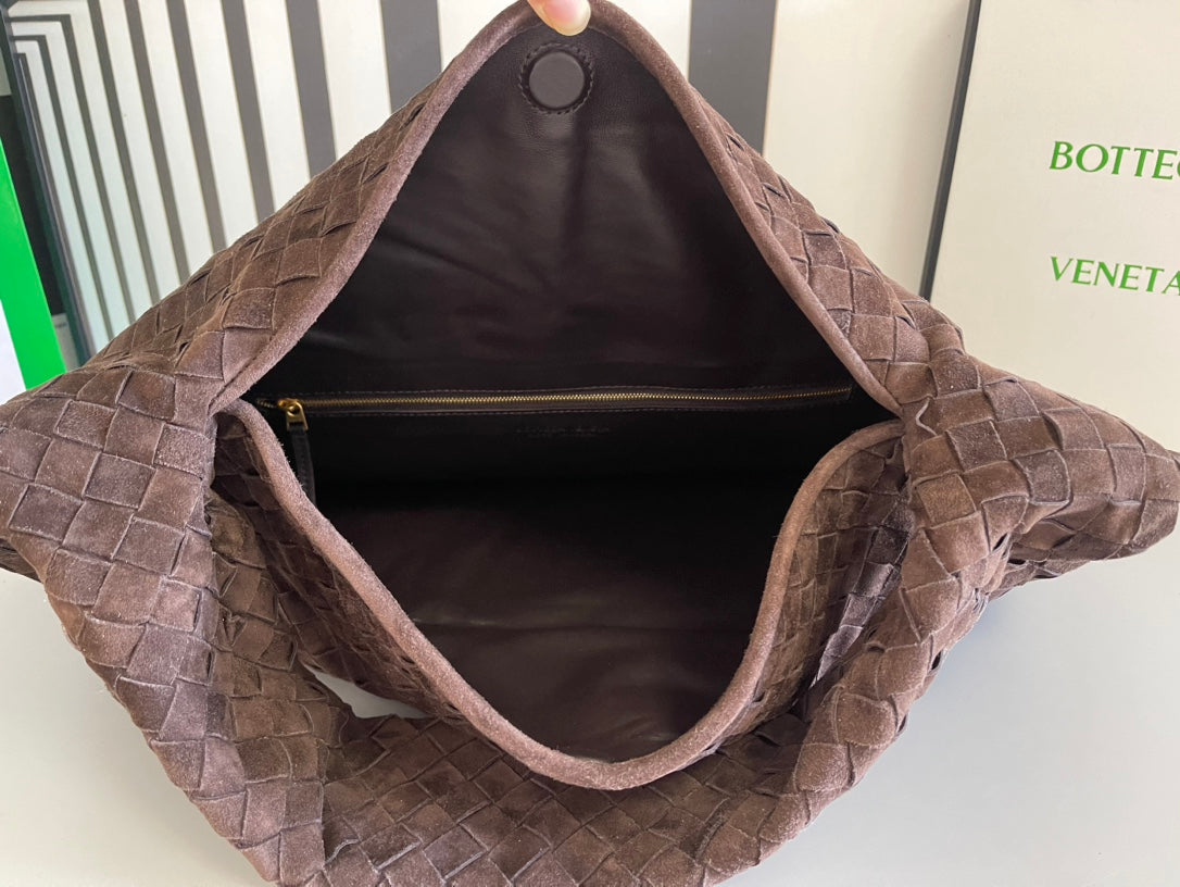 Woven Leather Oversized Hobo Shoulder Bag