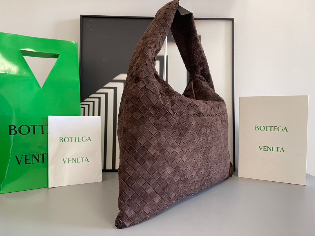 Woven Leather Oversized Hobo Shoulder Bag