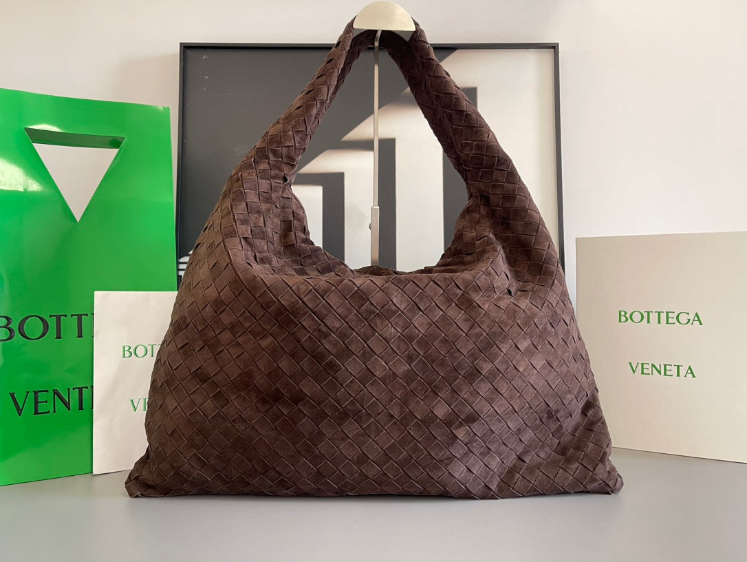 Woven Leather Oversized Hobo Shoulder Bag