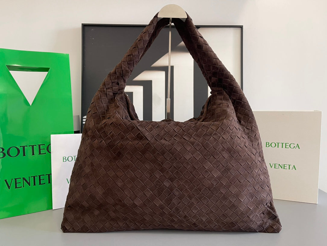 Woven Leather Oversized Hobo Shoulder Bag