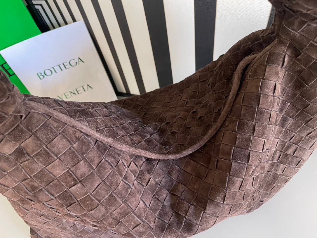 Woven Leather Oversized Hobo Shoulder Bag