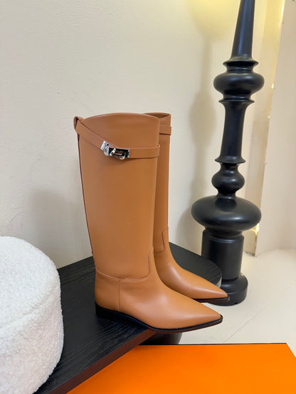 Kelly Buckle Long Rain Boots