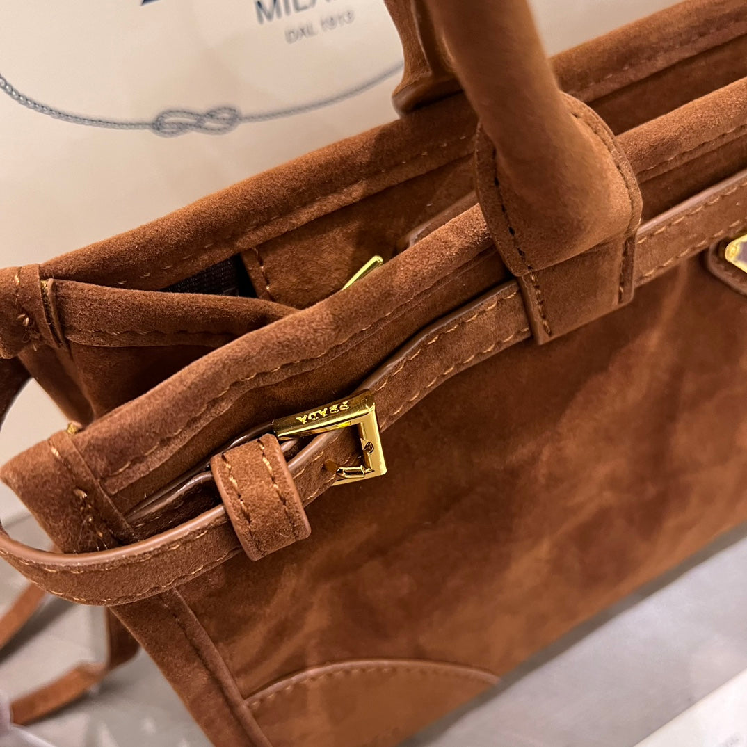 SoftLux Suede Top Handle Bag