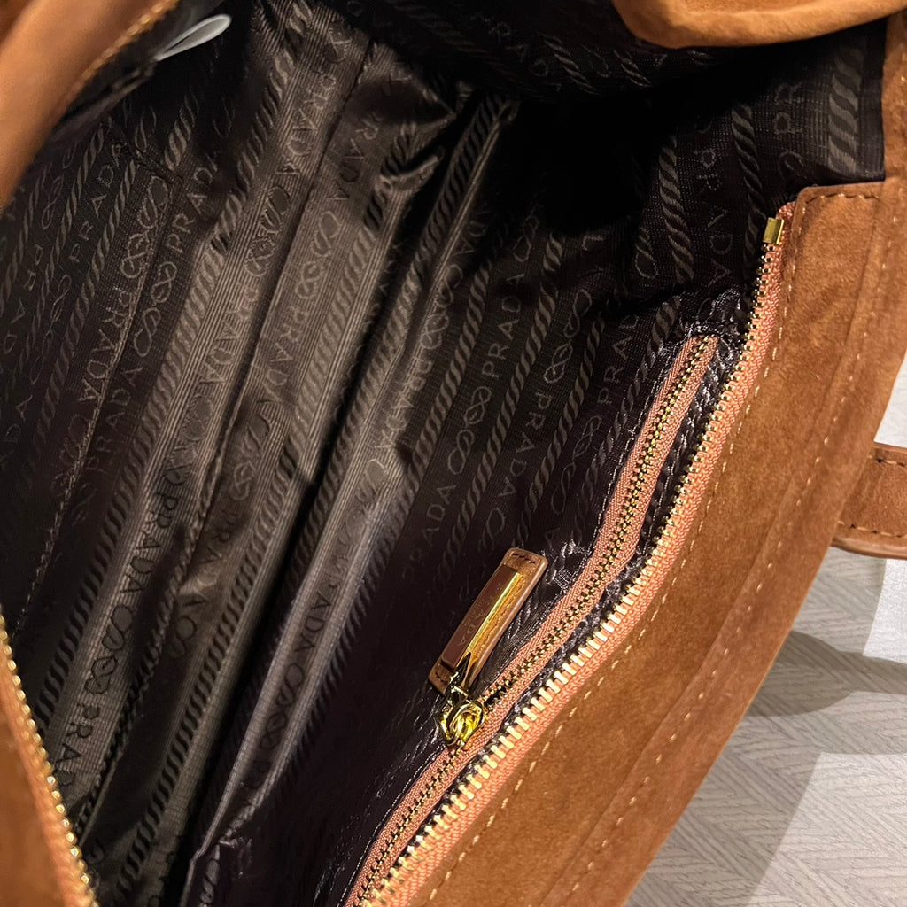 SoftLux Suede Top Handle Bag