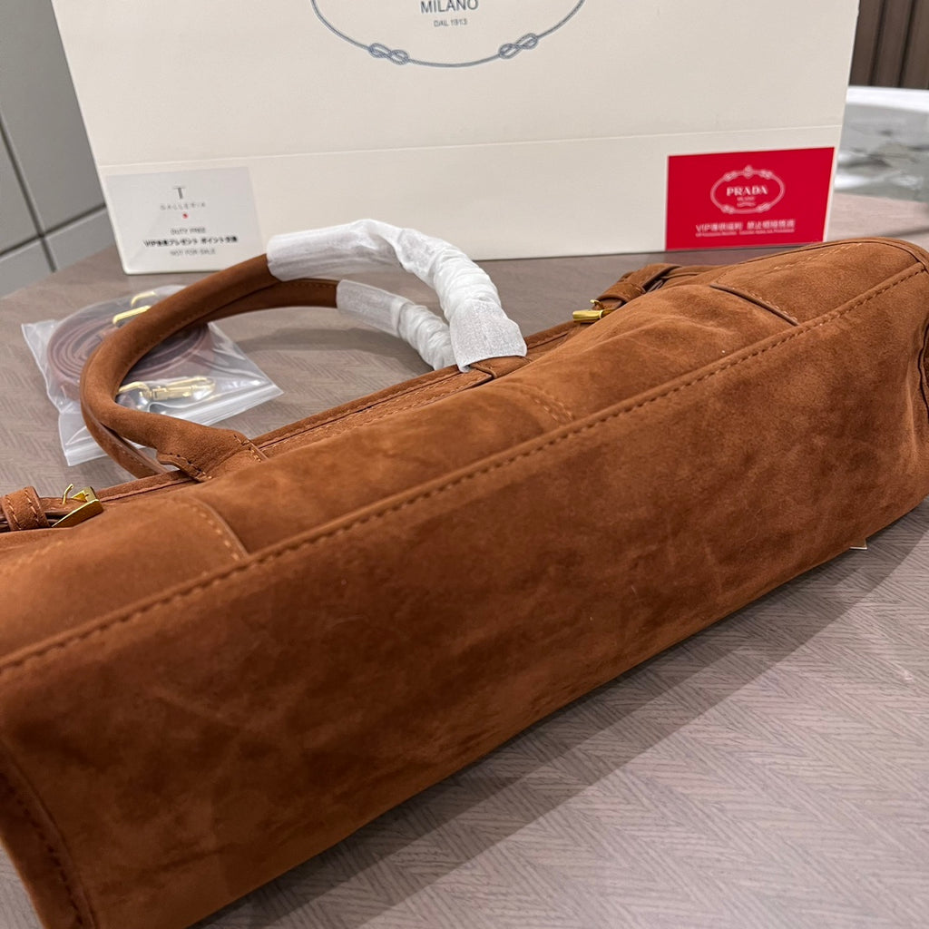 SoftLux Suede Top Handle Bag