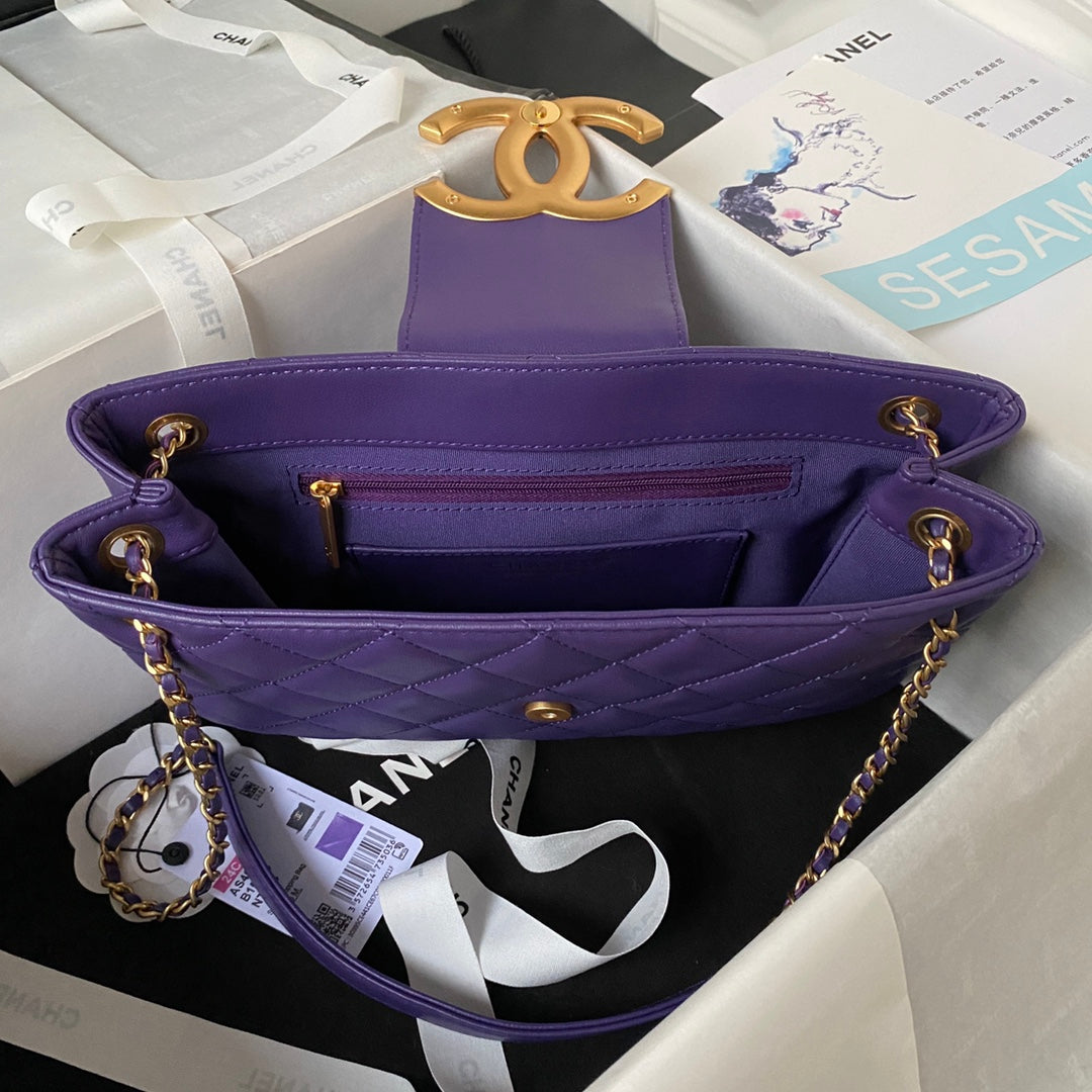 Lambskin Quilted Shoulder Bag