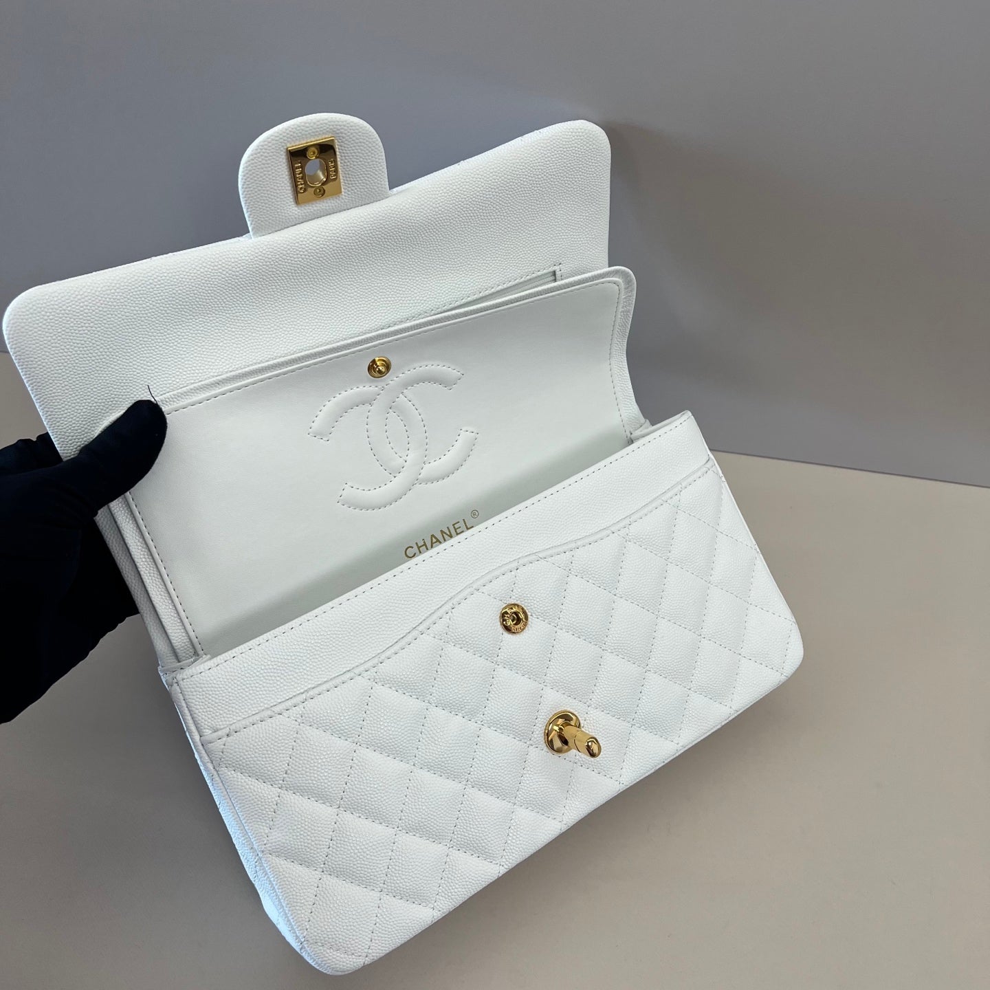 Caviar Leather Classic Double Flap Bag