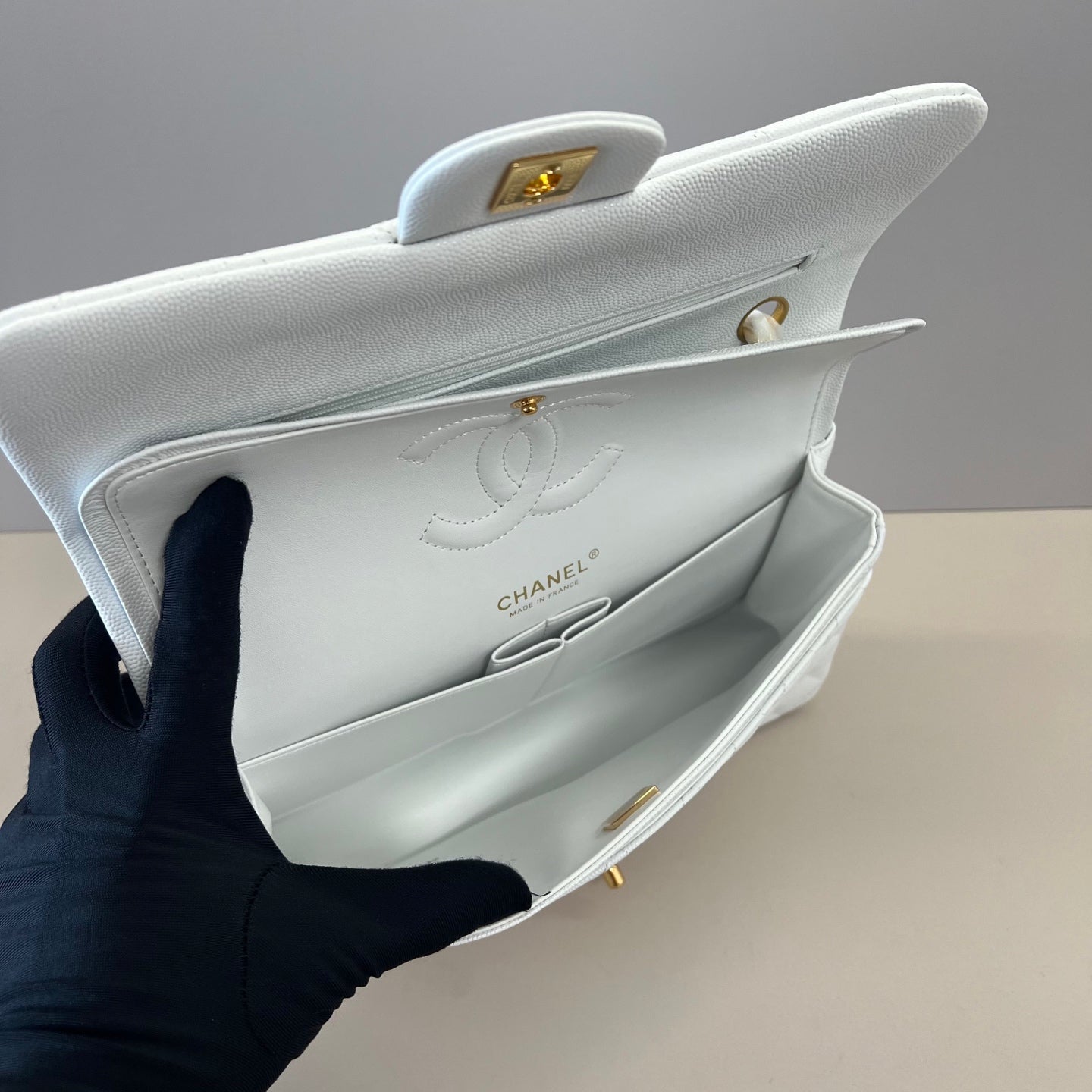 Caviar Leather Classic Double Flap Bag