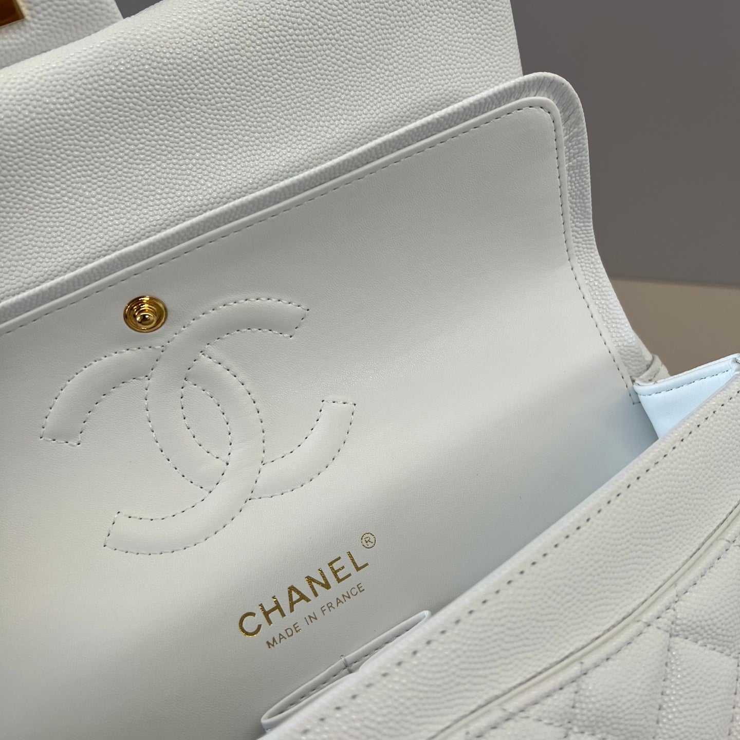 Caviar Leather Classic Double Flap Bag