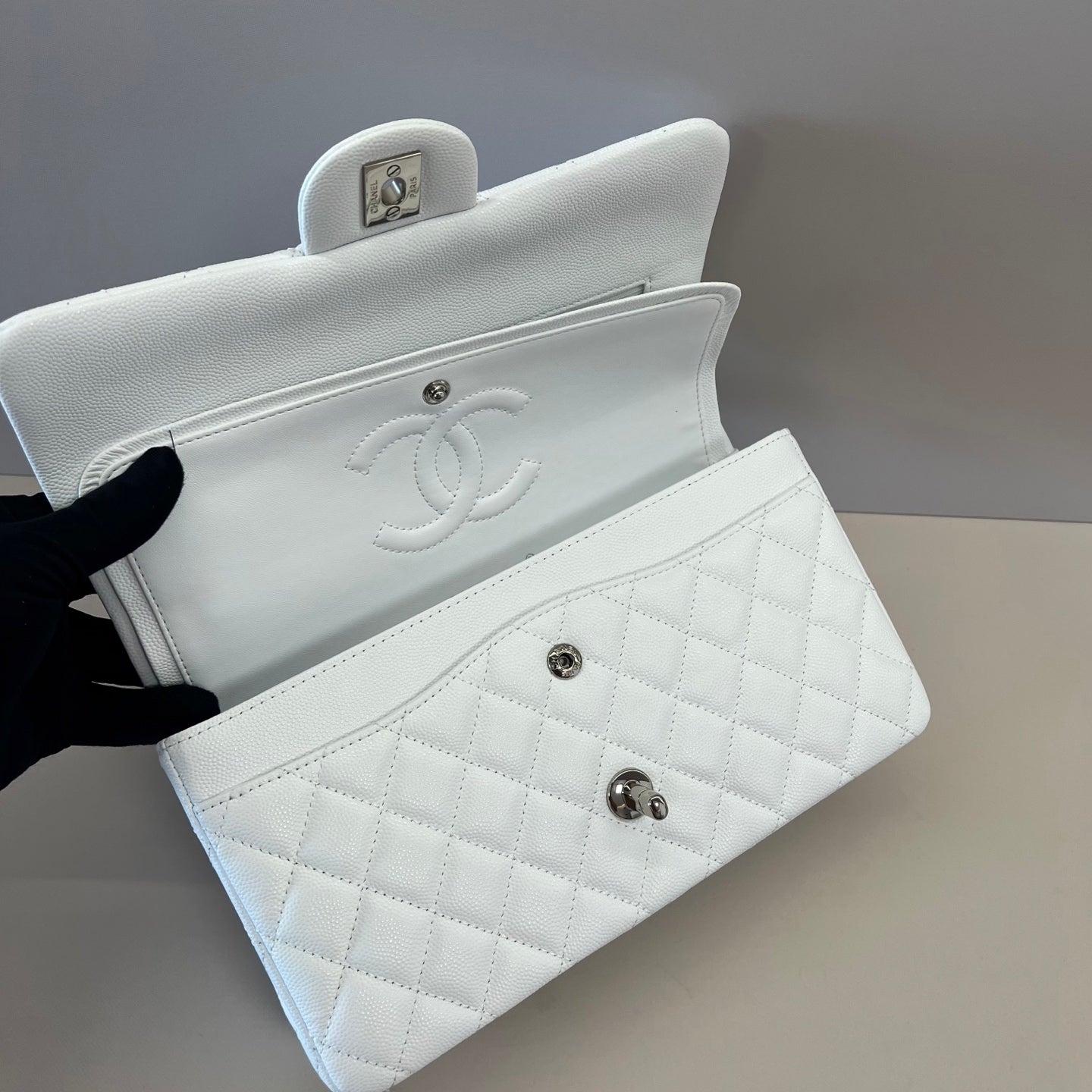 Caviar Leather Classic Double Flap Bag