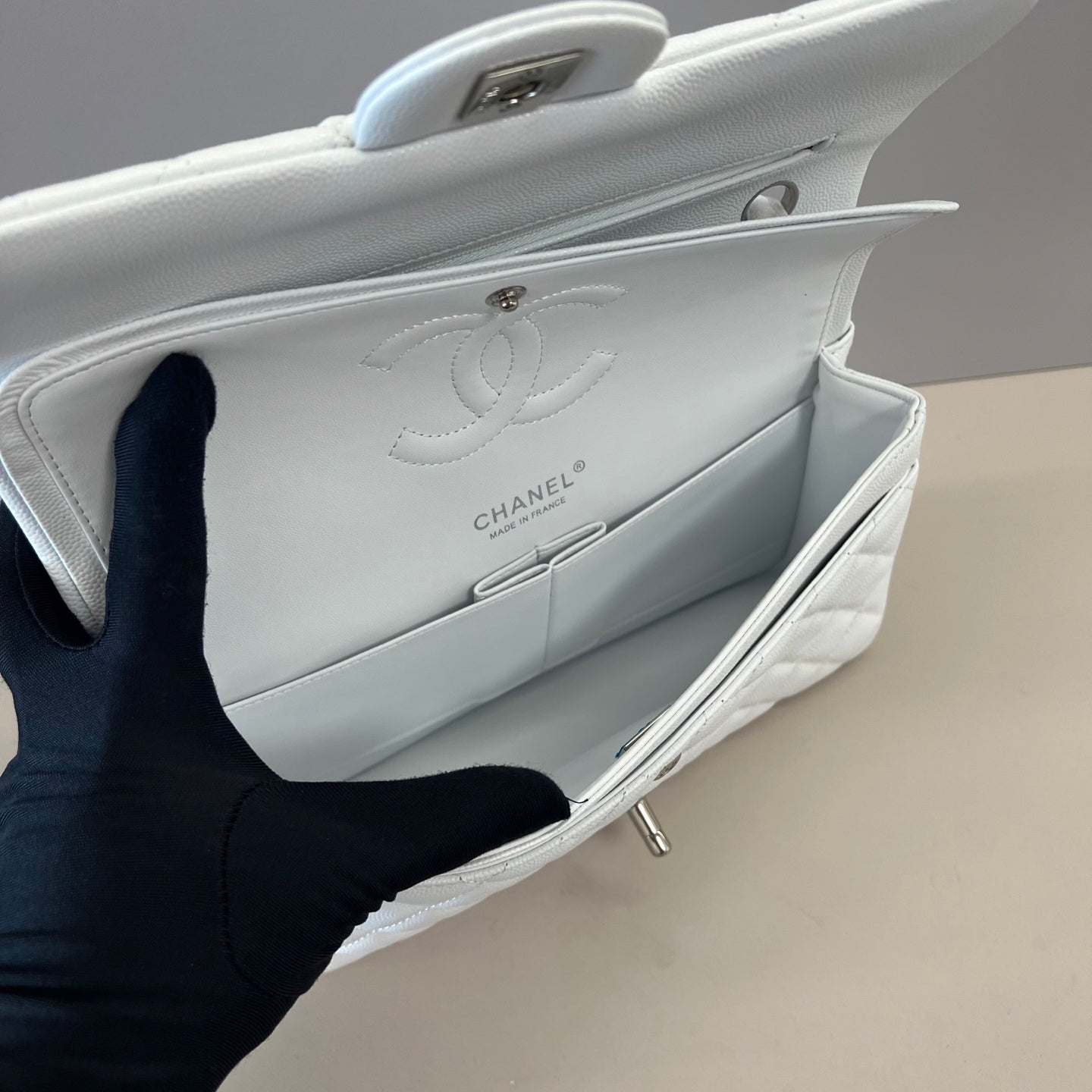 Caviar Leather Classic Double Flap Bag