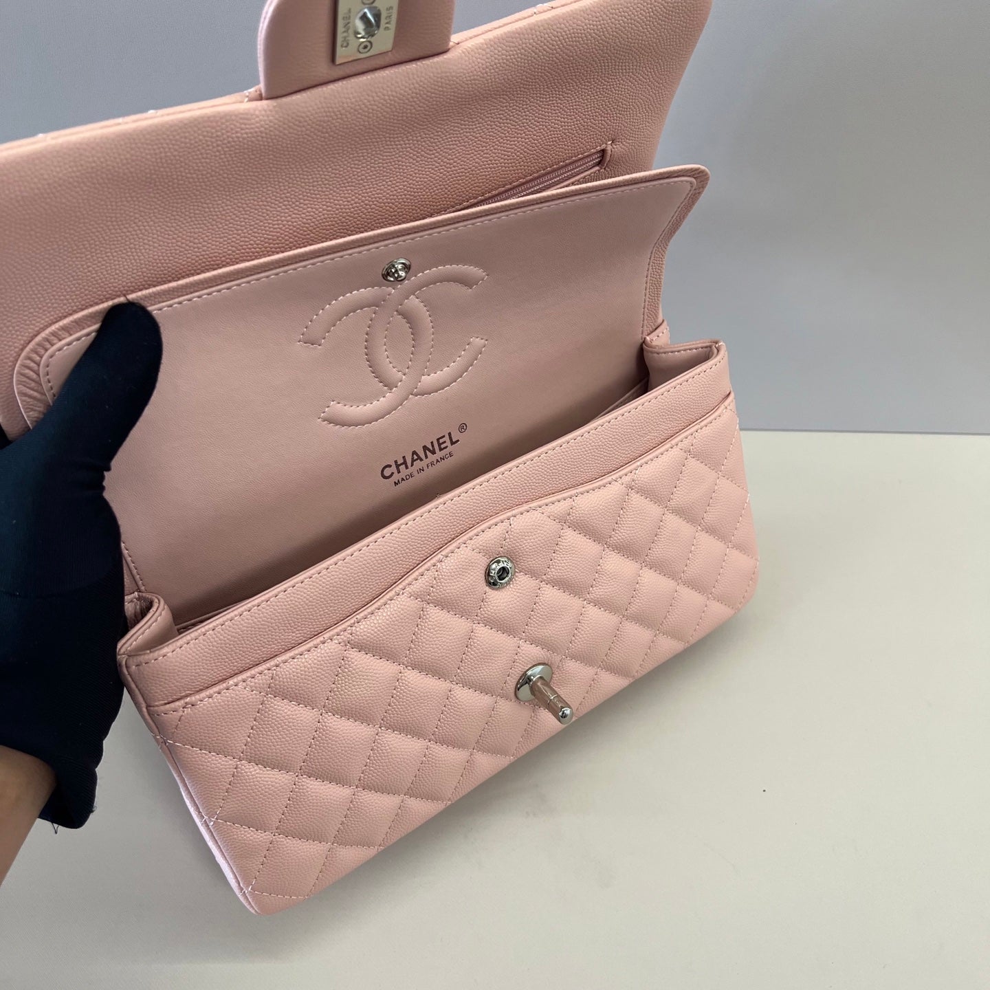 Caviar Leather Classic Double Flap Bag