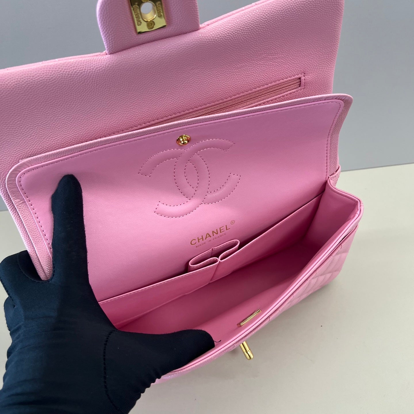 Caviar Leather Classic Double Flap Bag