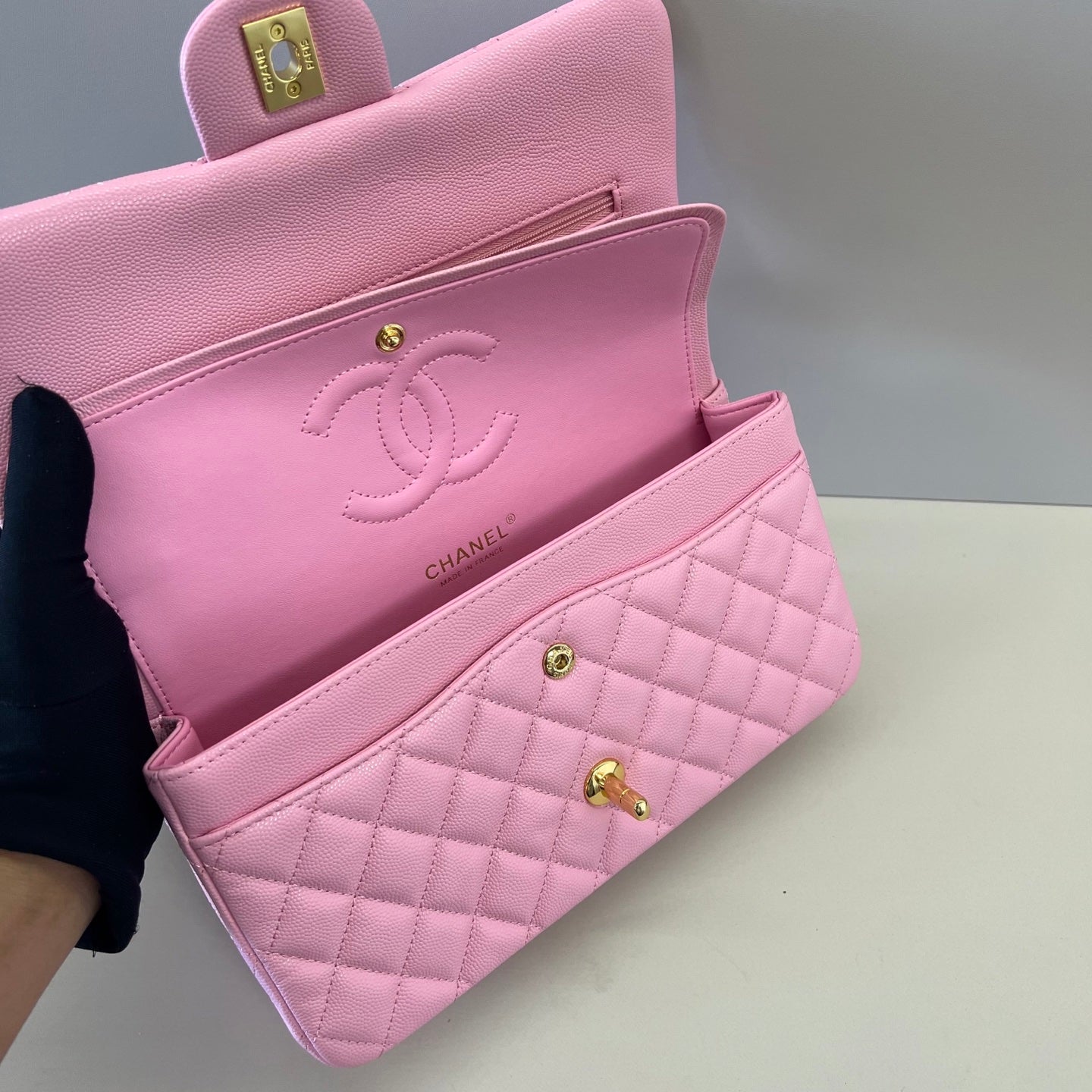 Caviar Leather Classic Double Flap Bag