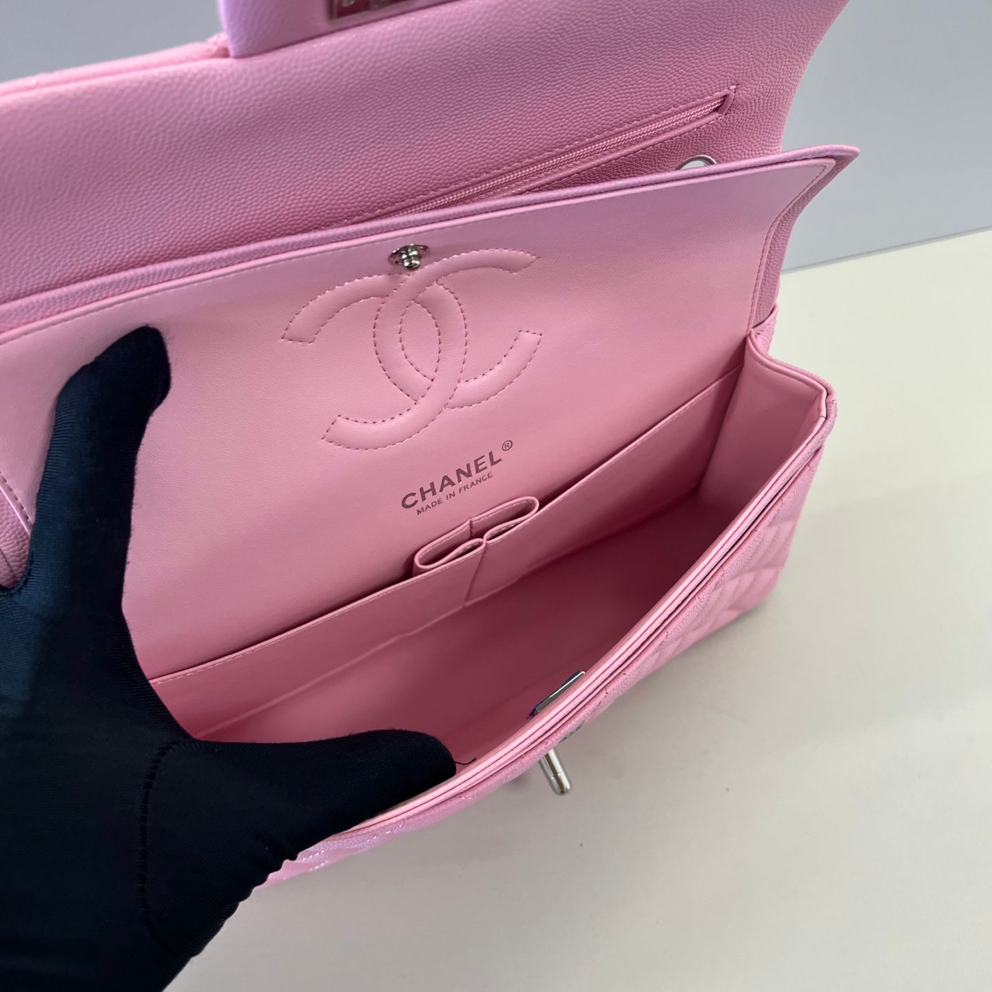 Caviar Leather Classic Double Flap Bag