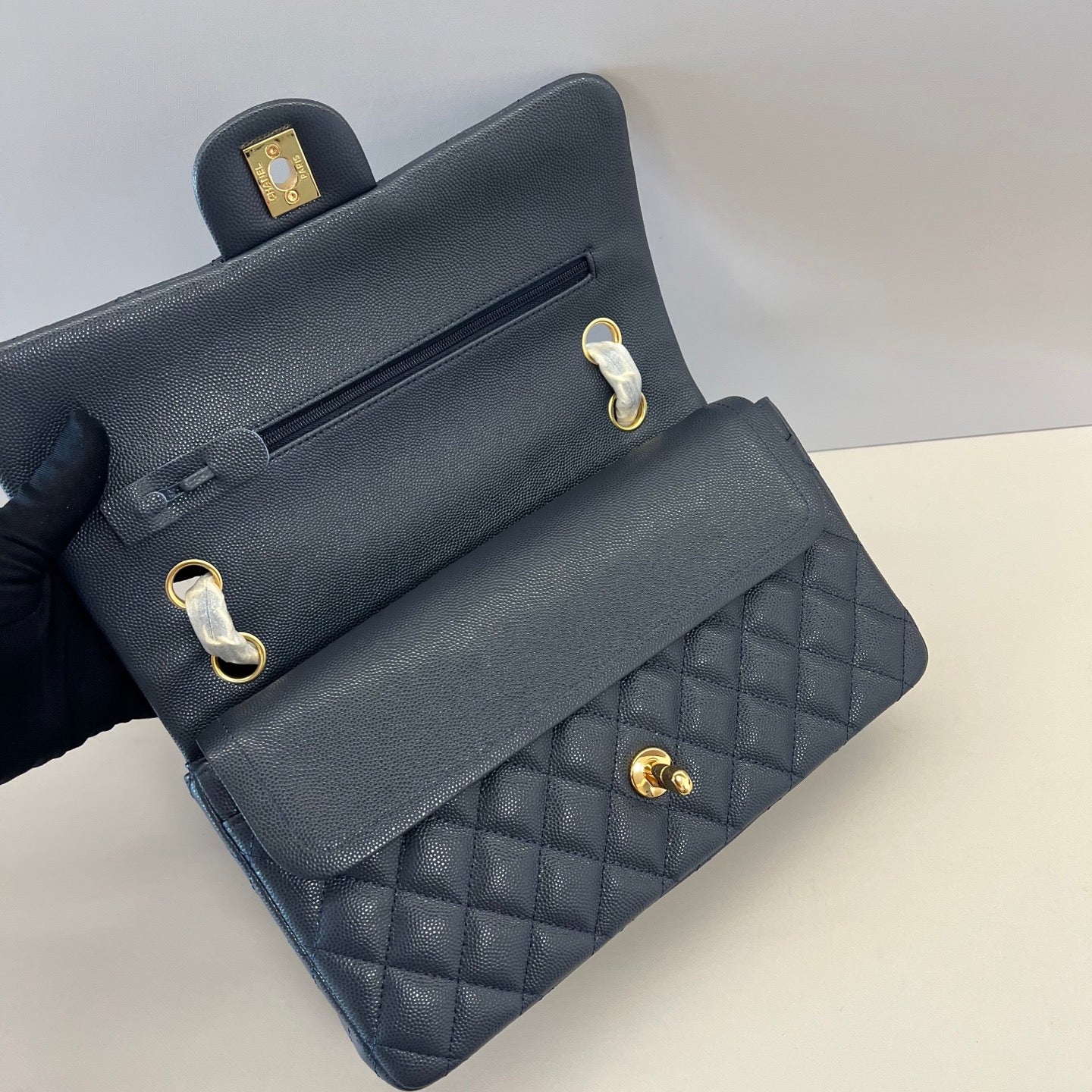 Caviar Leather Classic Double Flap Bag