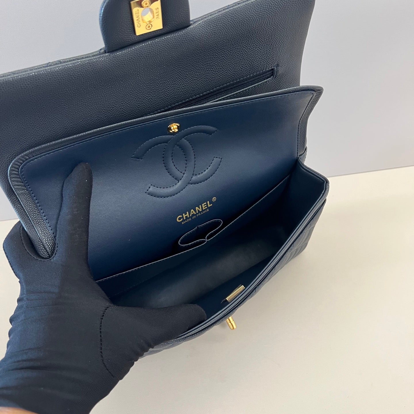 Caviar Leather Classic Double Flap Bag