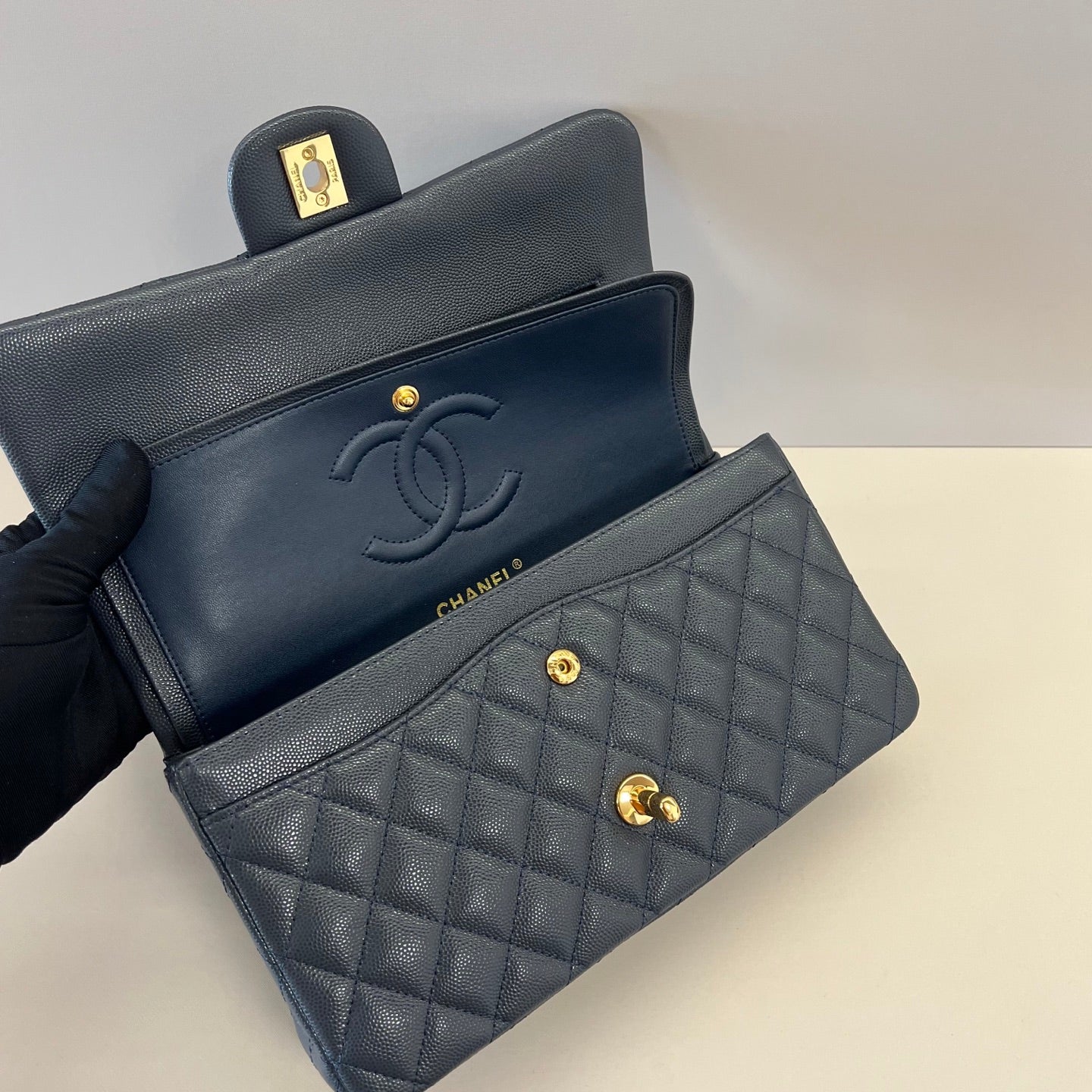 Caviar Leather Classic Double Flap Bag