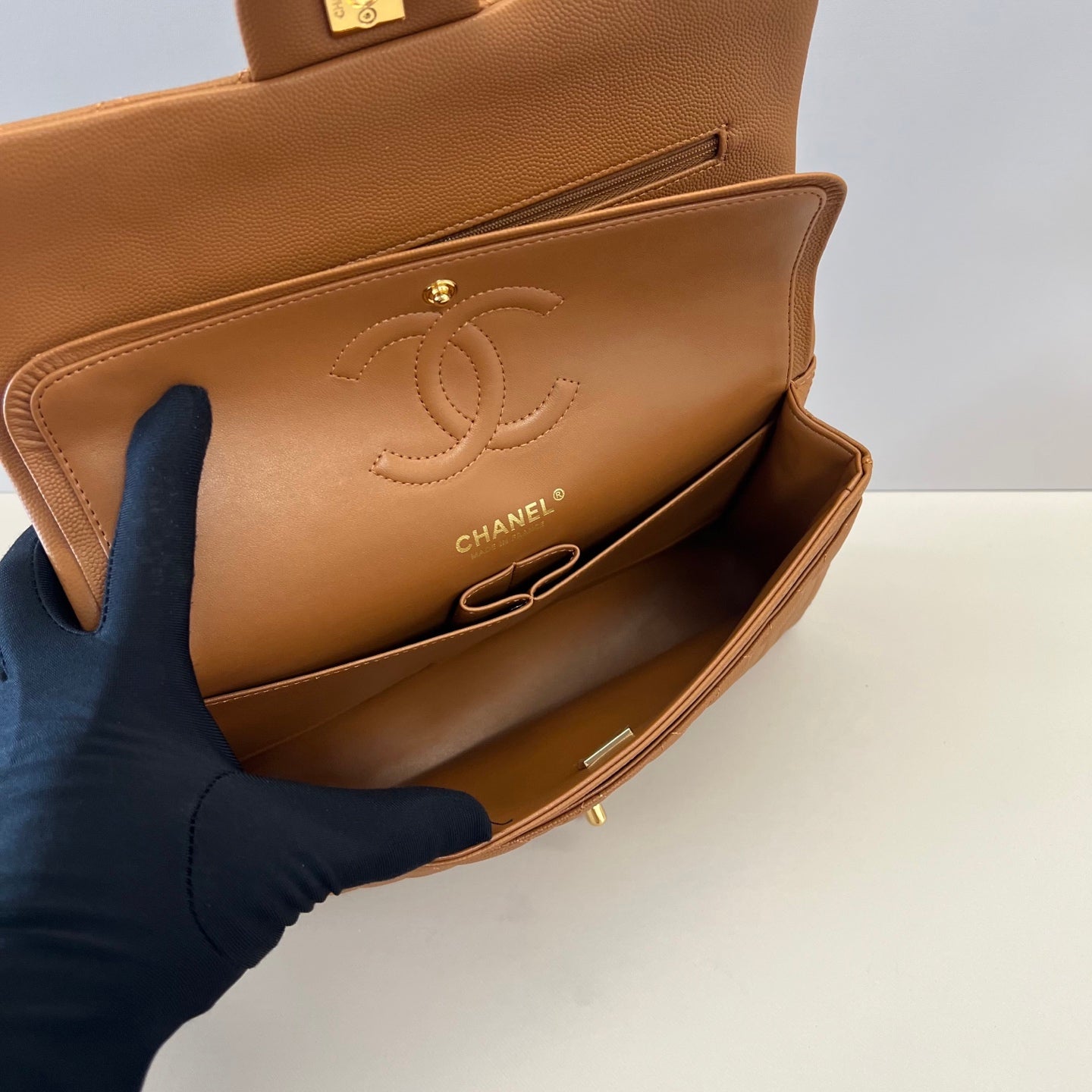 Caviar Leather Classic Double Flap Bag