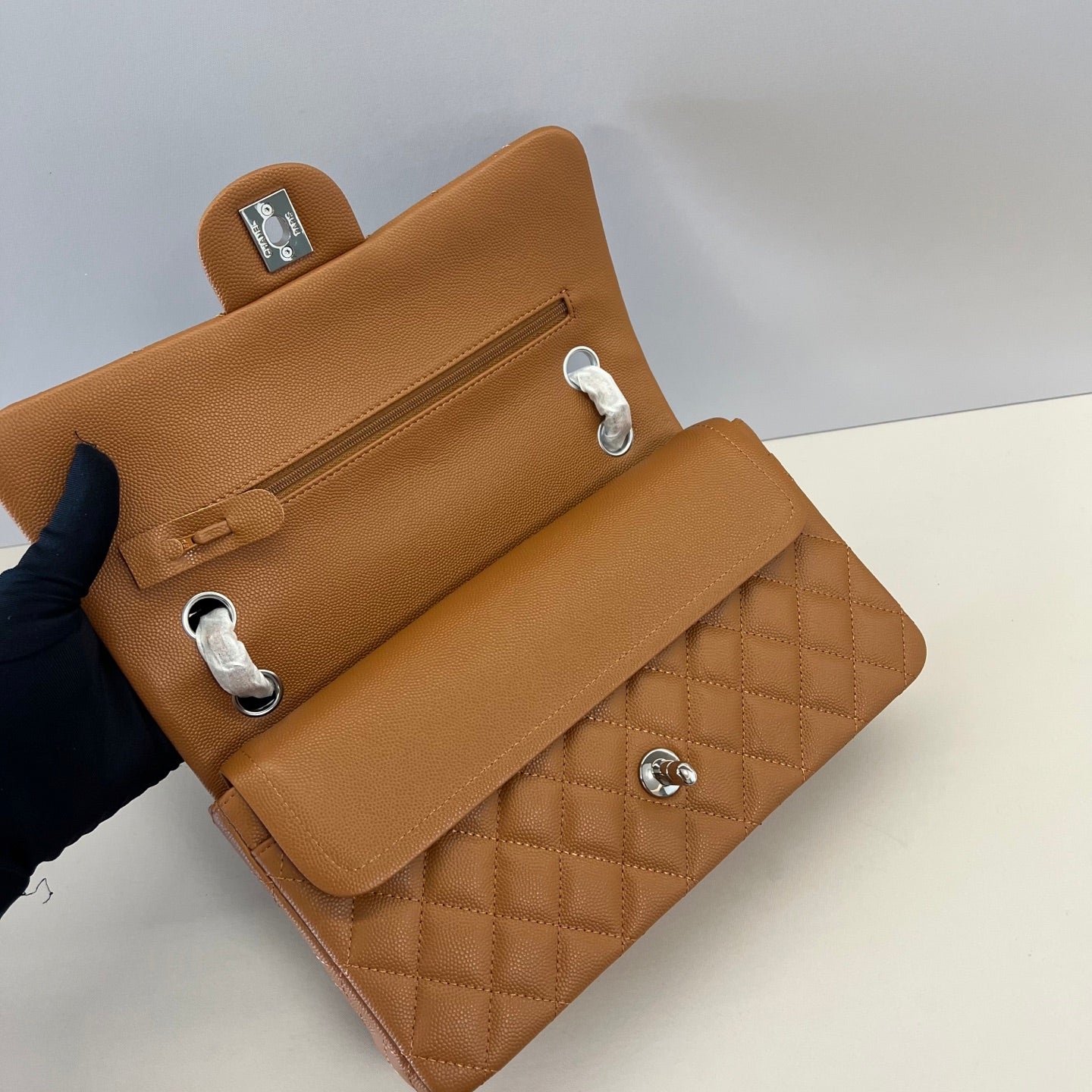 Caviar Leather Classic Double Flap Bag