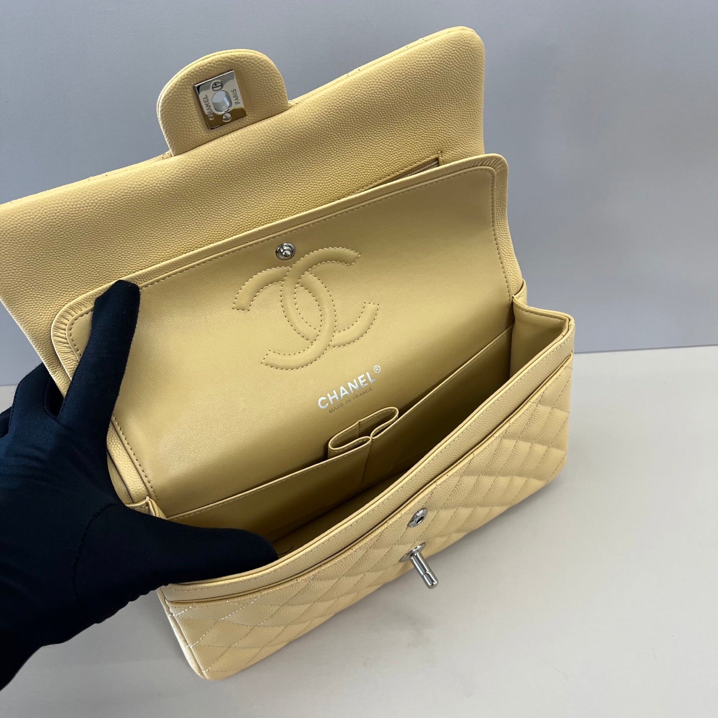 Caviar Leather Classic Double Flap Bag