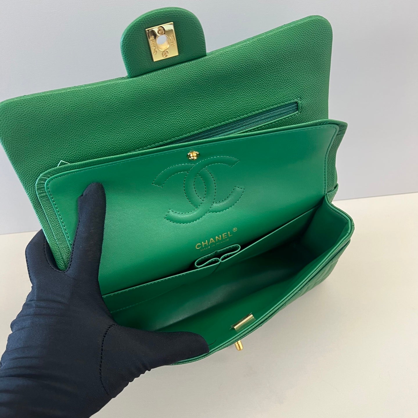 Caviar Leather Classic Double Flap Bag