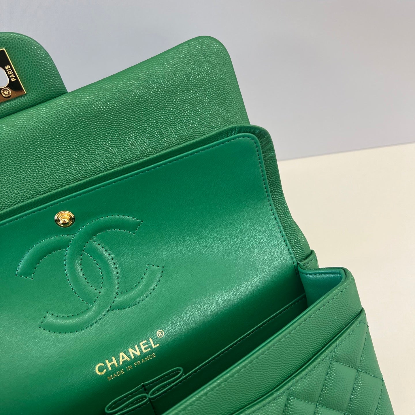 Caviar Leather Classic Double Flap Bag