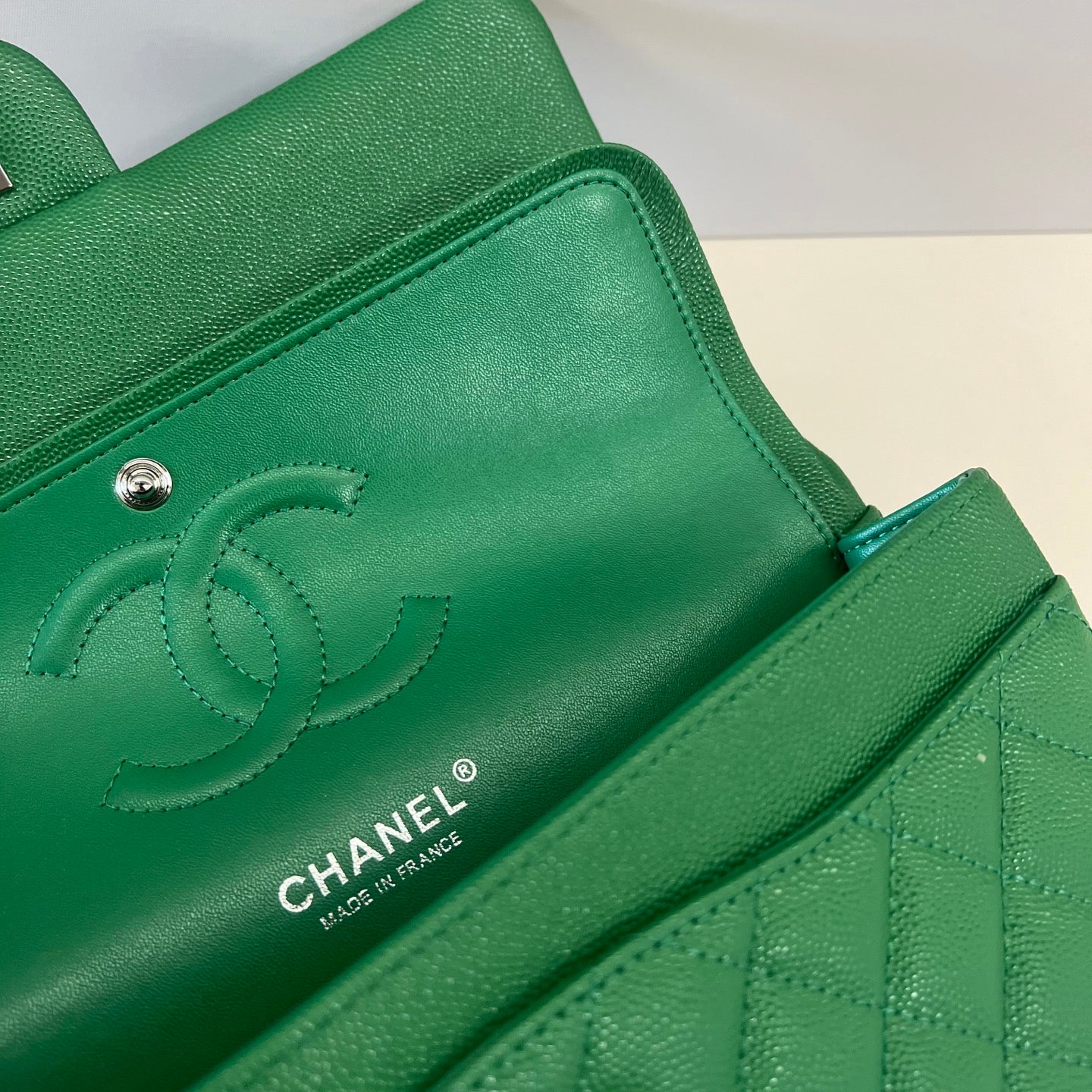 Caviar Leather Classic Double Flap Bag