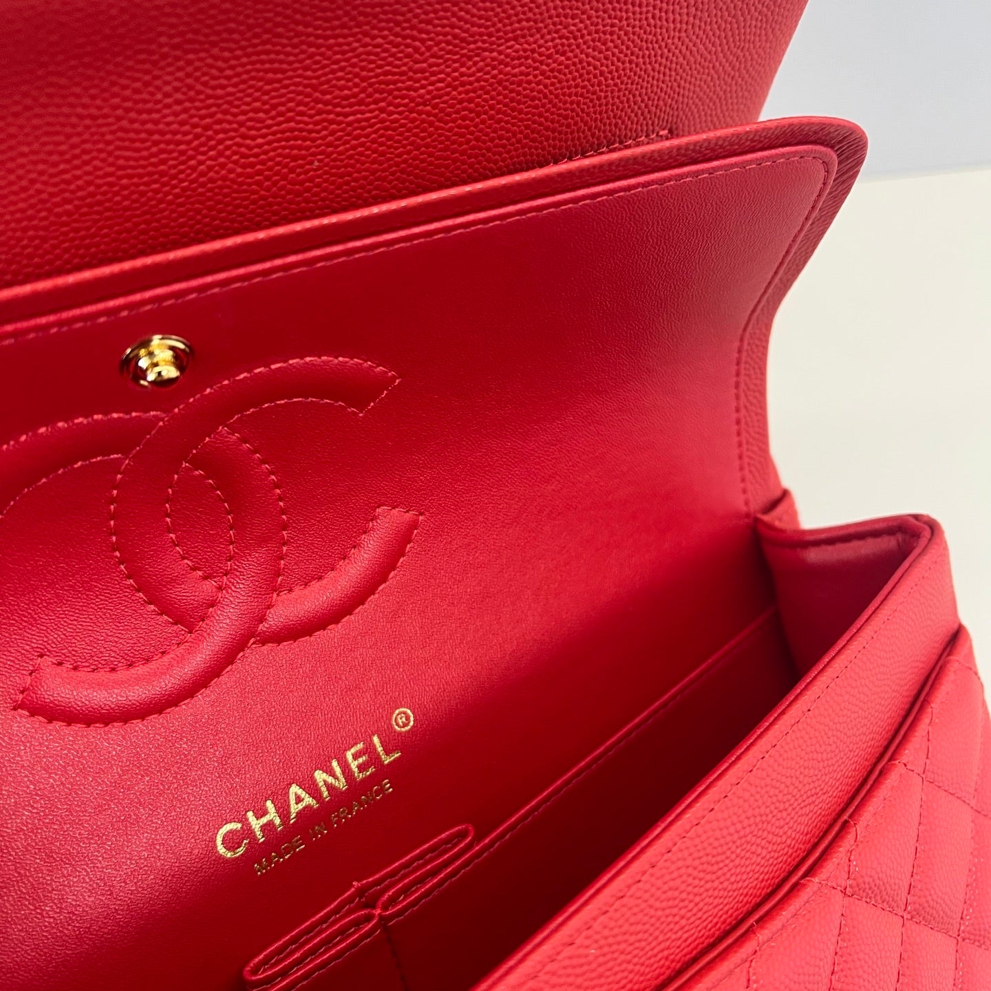 Caviar Leather Classic Double Flap Bag