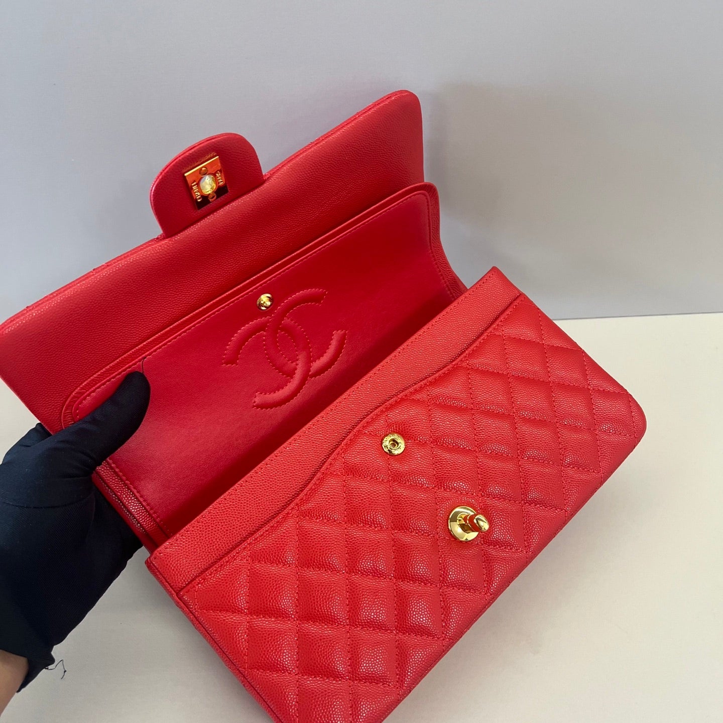 Caviar Leather Classic Double Flap Bag