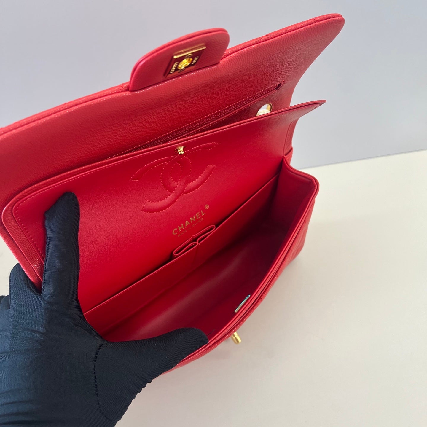 Caviar Leather Classic Double Flap Bag