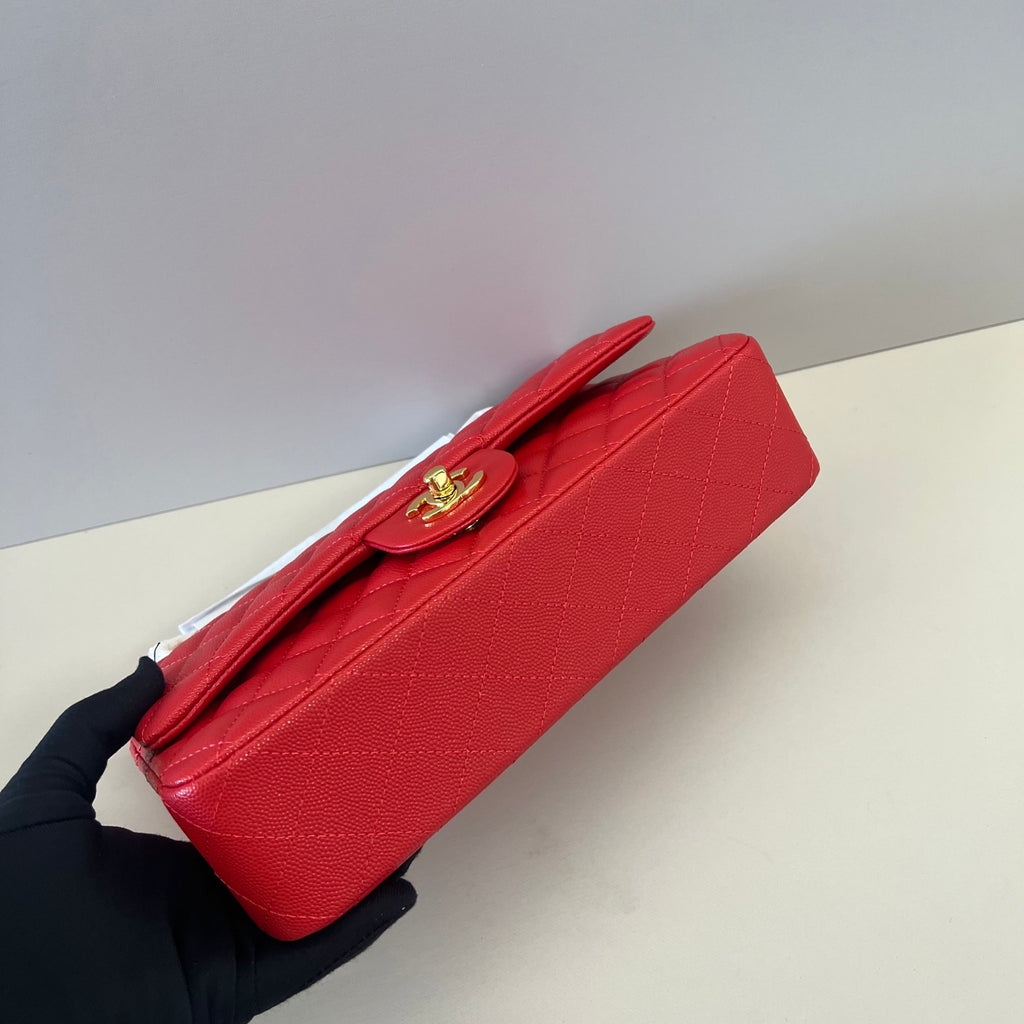 Caviar Leather Classic Double Flap Bag