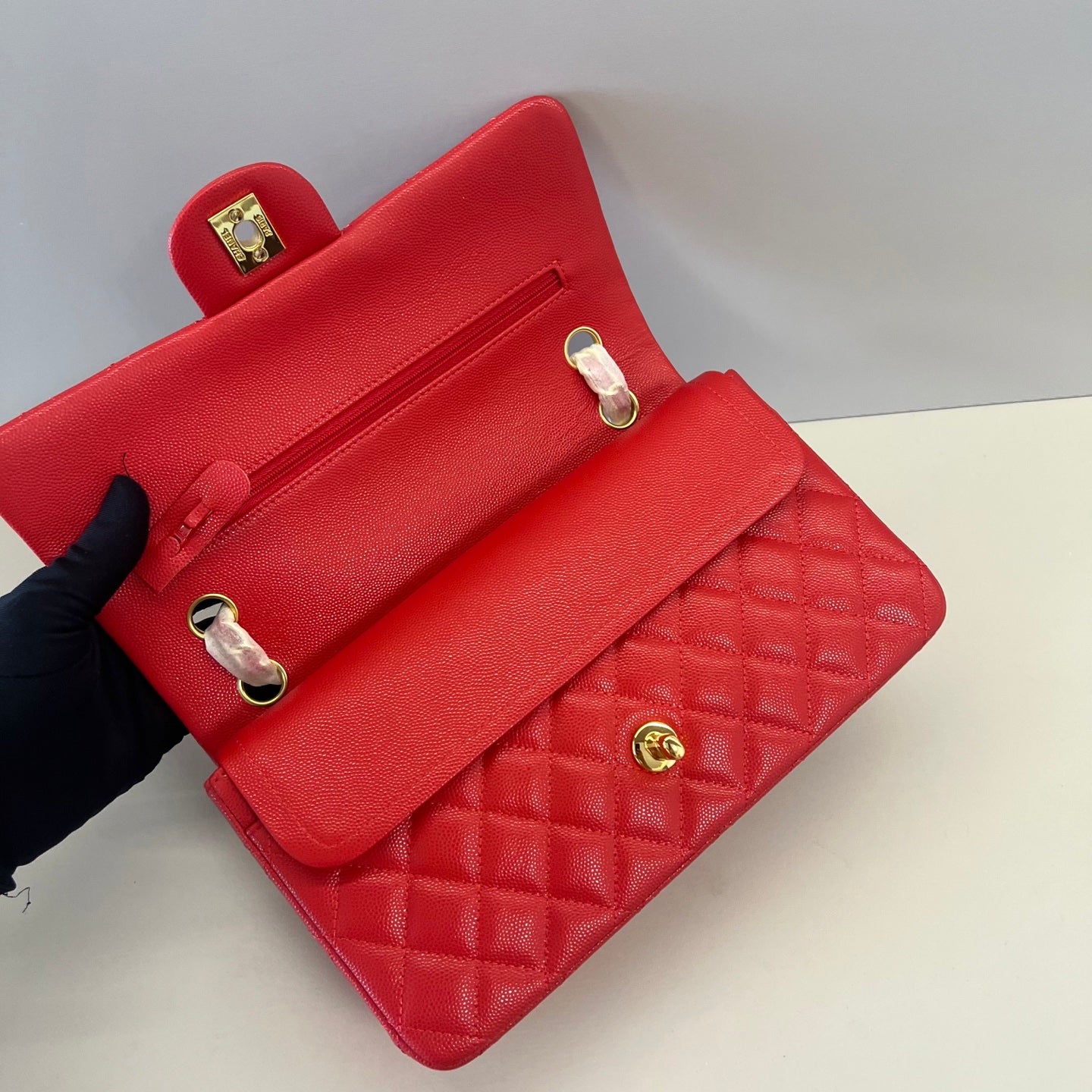 Caviar Leather Classic Double Flap Bag
