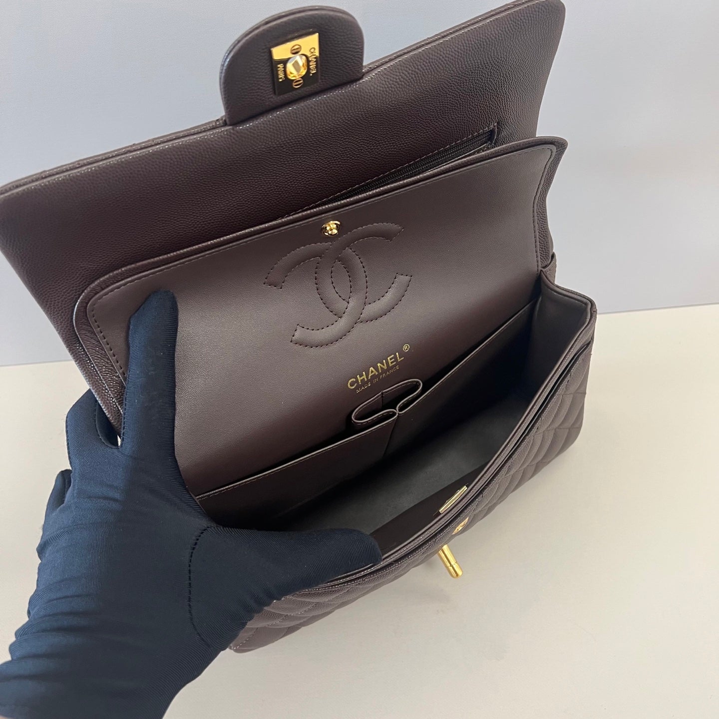 Caviar Leather Classic Double Flap Bag