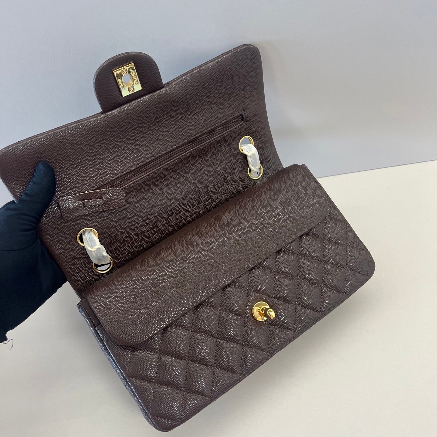 Caviar Leather Classic Double Flap Bag