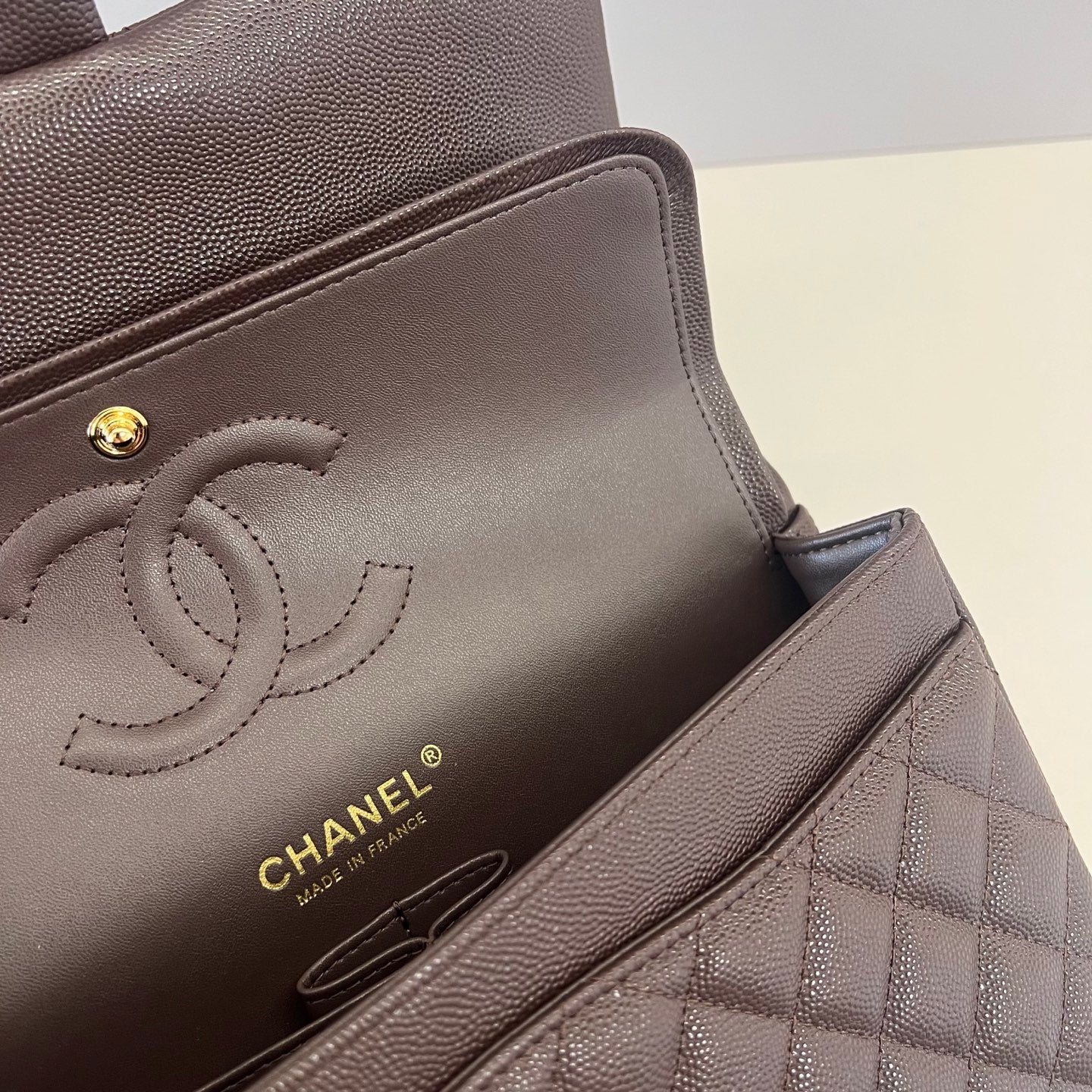 Caviar Leather Classic Double Flap Bag