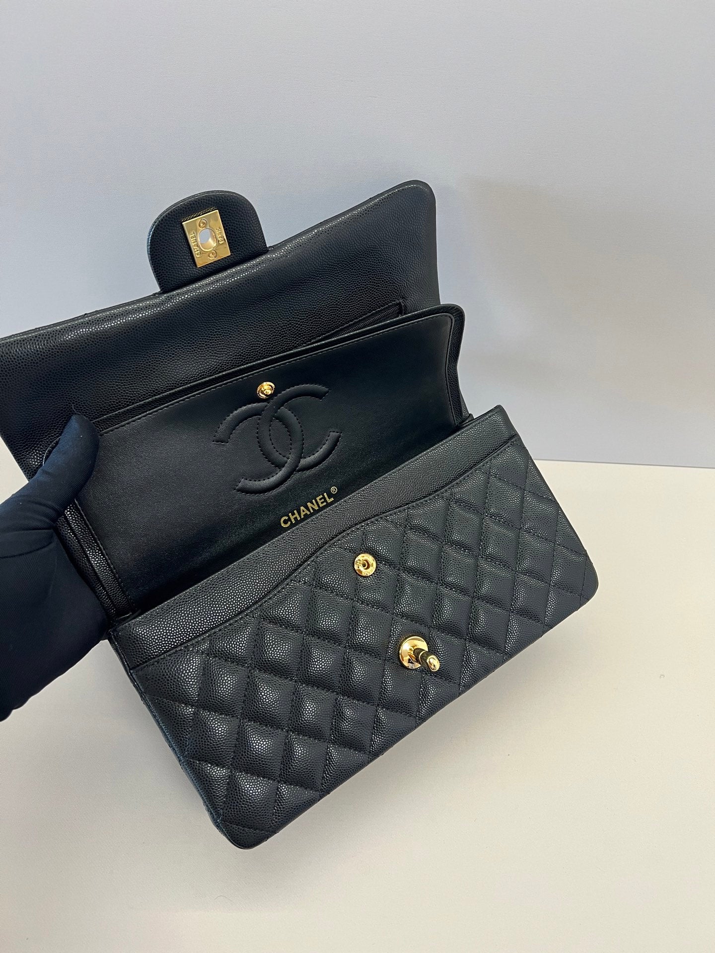 Caviar Leather Classic Double Flap Bag