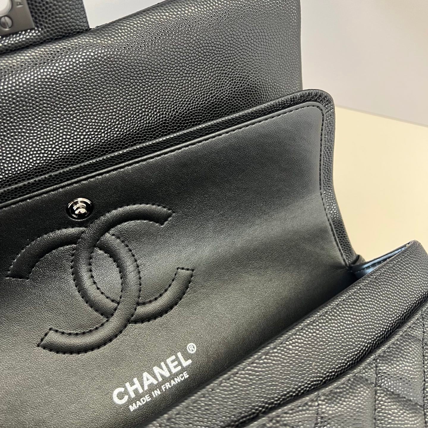 Caviar Leather Classic Double Flap Bag