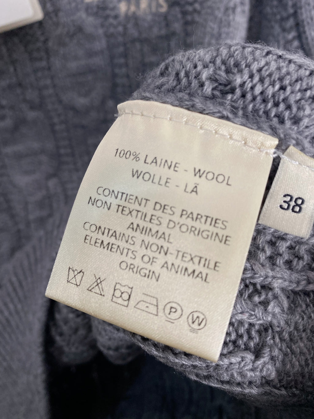 Embroidered Cable-Knit Wool Sweater