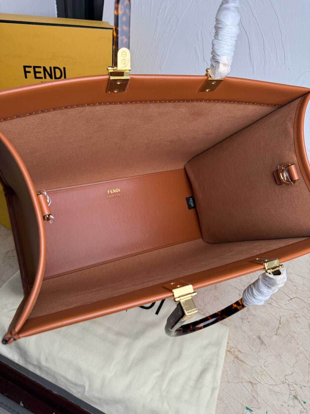 Sunshine Large Tote Bag – Calfskin Leather with Top Handles